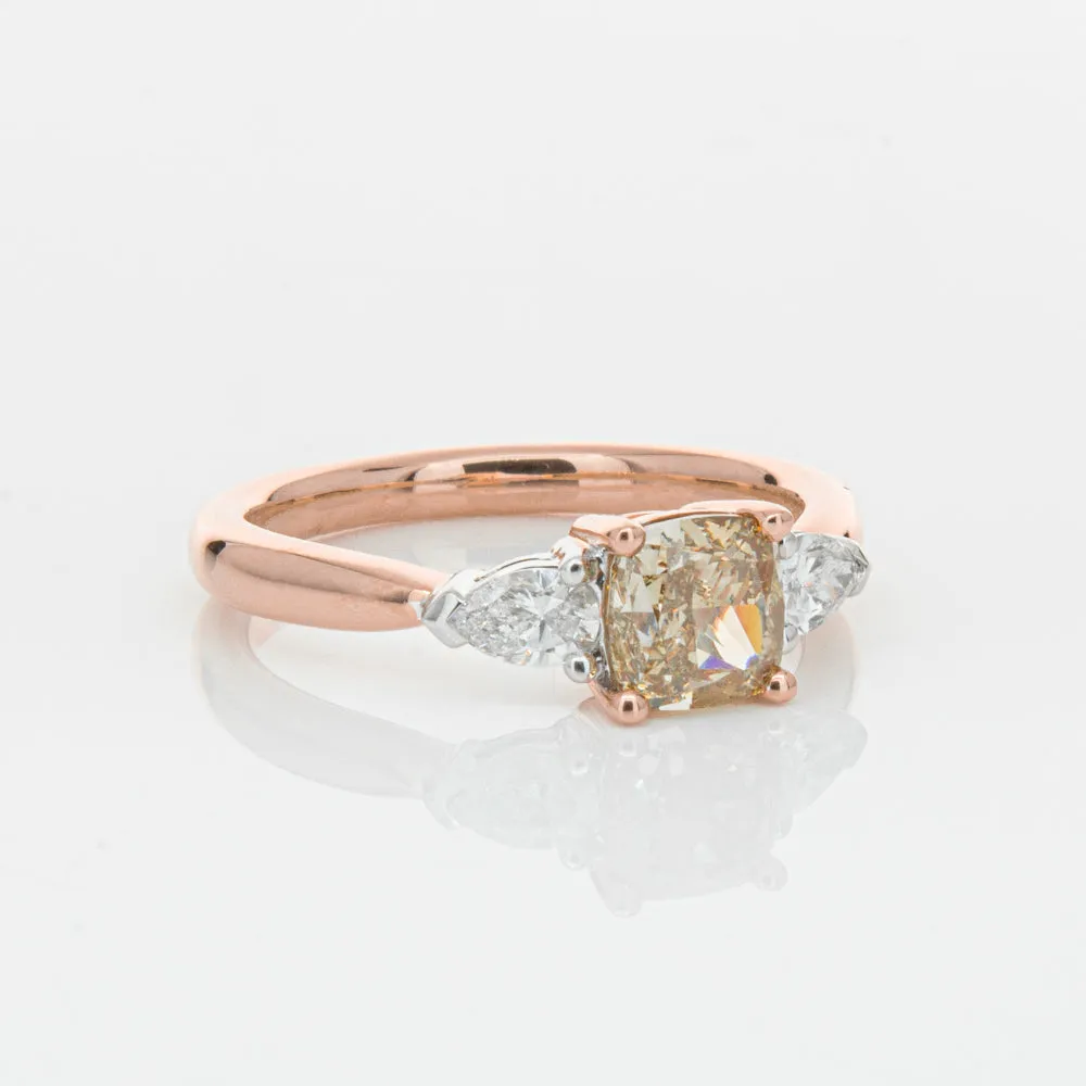 18ct Rose Gold 1.21ct Champagne Diamond Ayla Ring