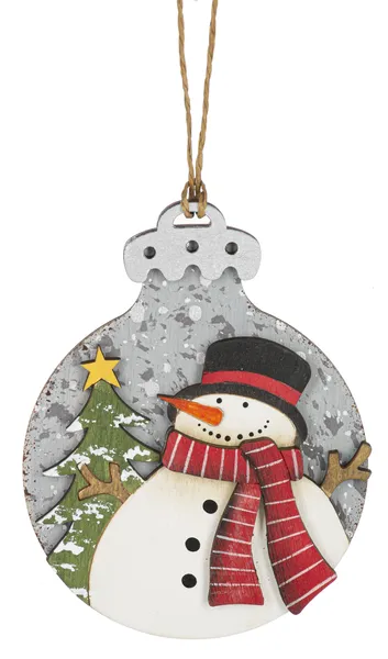 3.75" Santa & Snowman Ornaments (sold individually)