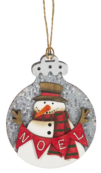 3.75" Santa & Snowman Ornaments (sold individually)