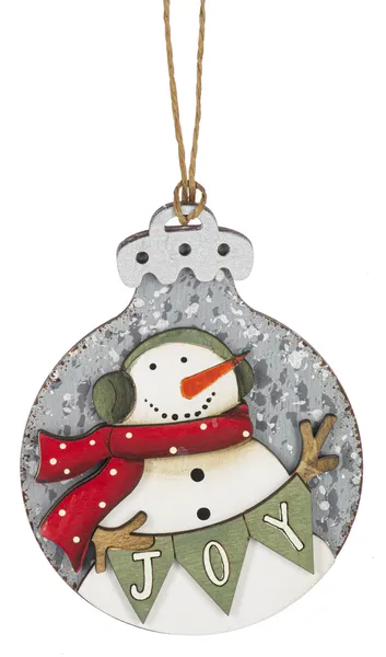 3.75" Santa & Snowman Ornaments (sold individually)