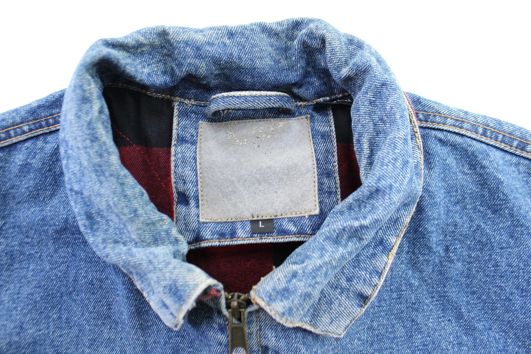 90's Medium Blue Wash Lined Jacket