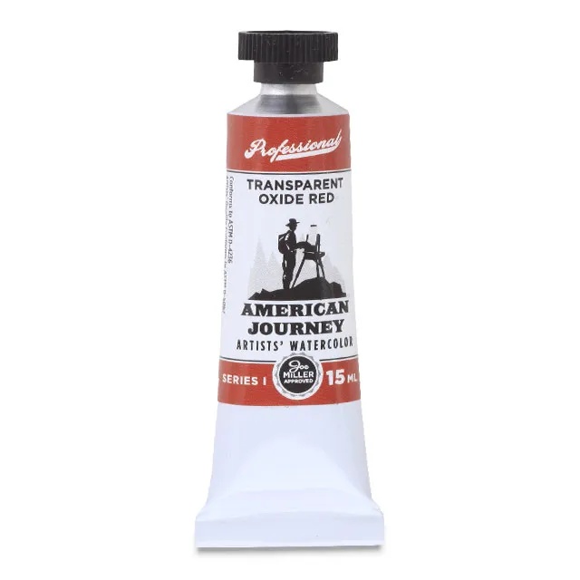 American Journey Artists' Watercolor - Transparent Oxide Red, 15 ml