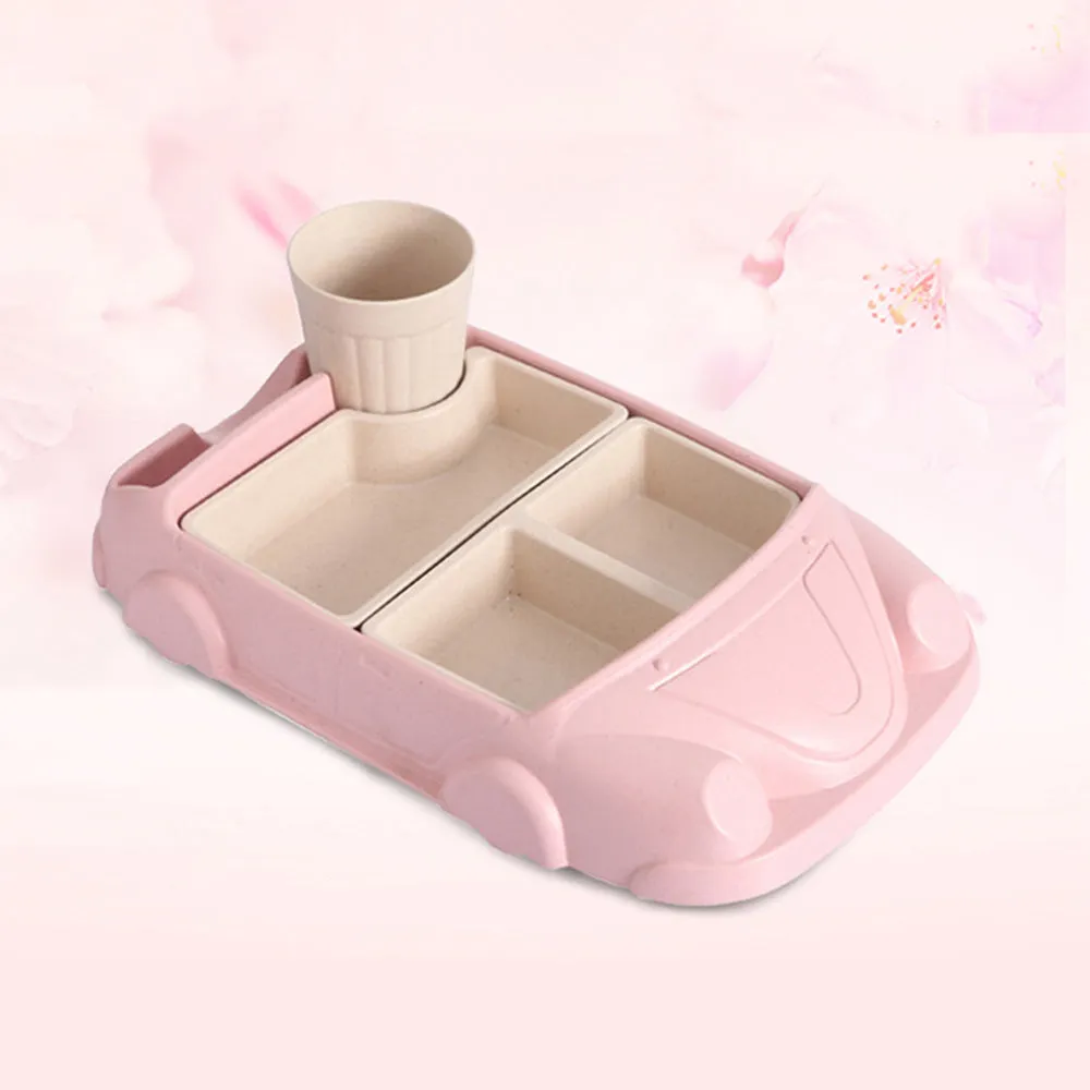Baby Bamboo Car Shape Food Containers