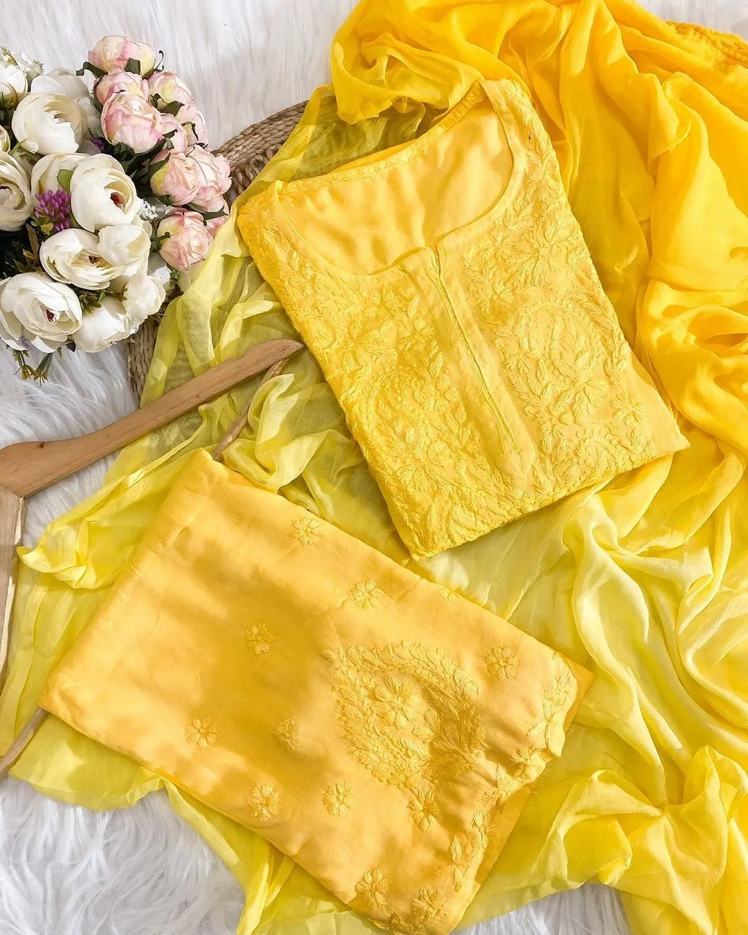 Bahar Ombre Dyed Chikankari Set