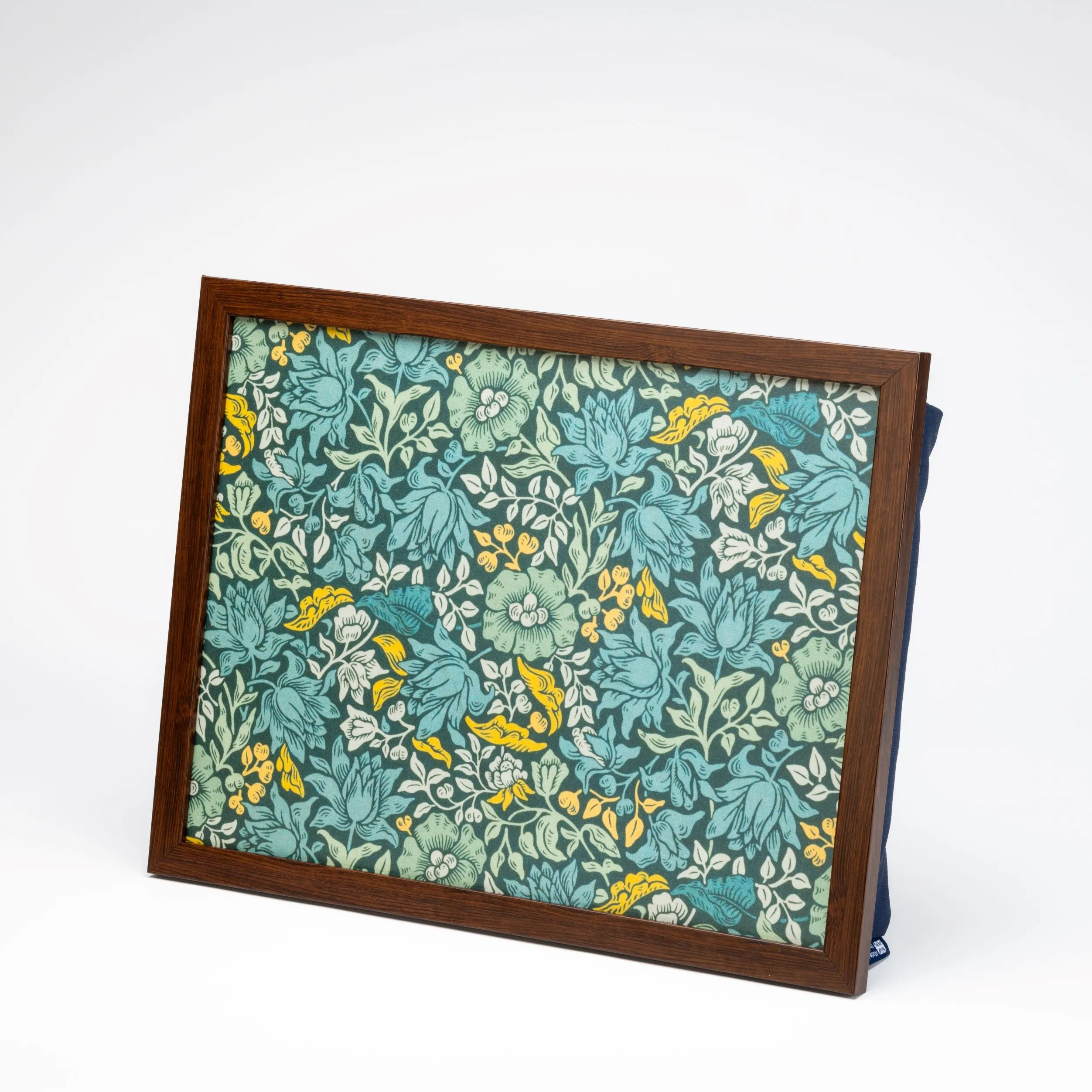 Bean Bag Cushioned Lap Tray in William Morris Mallow Teal