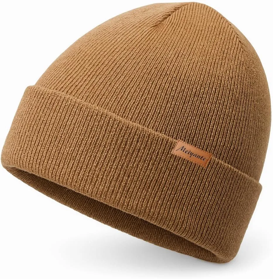 Beanie Hats for Men & Women - Warm Stocking Caps for Men & Women, Cuffed Knit Thermal Hats, Gift for Him & Her