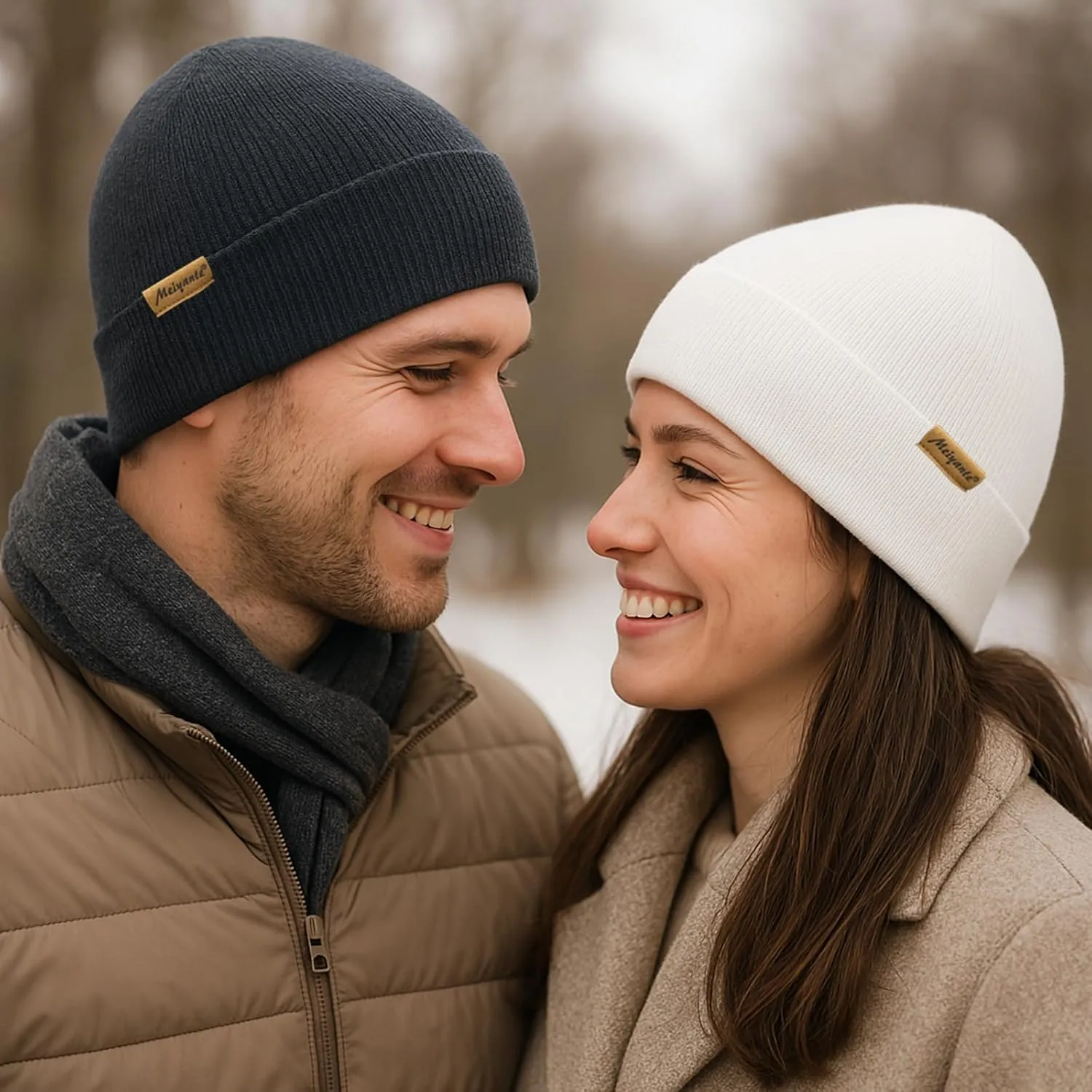 Beanie Hats for Men & Women - Warm Stocking Caps for Men & Women, Cuffed Knit Thermal Hats, Gift for Him & Her