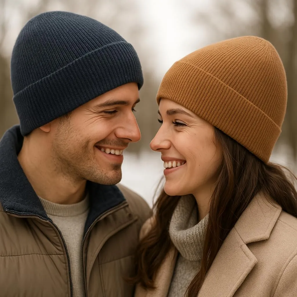 Beanie Hats for Men & Women - Warm Stocking Caps for Men & Women, Cuffed Knit Thermal Hats, Gift for Him & Her