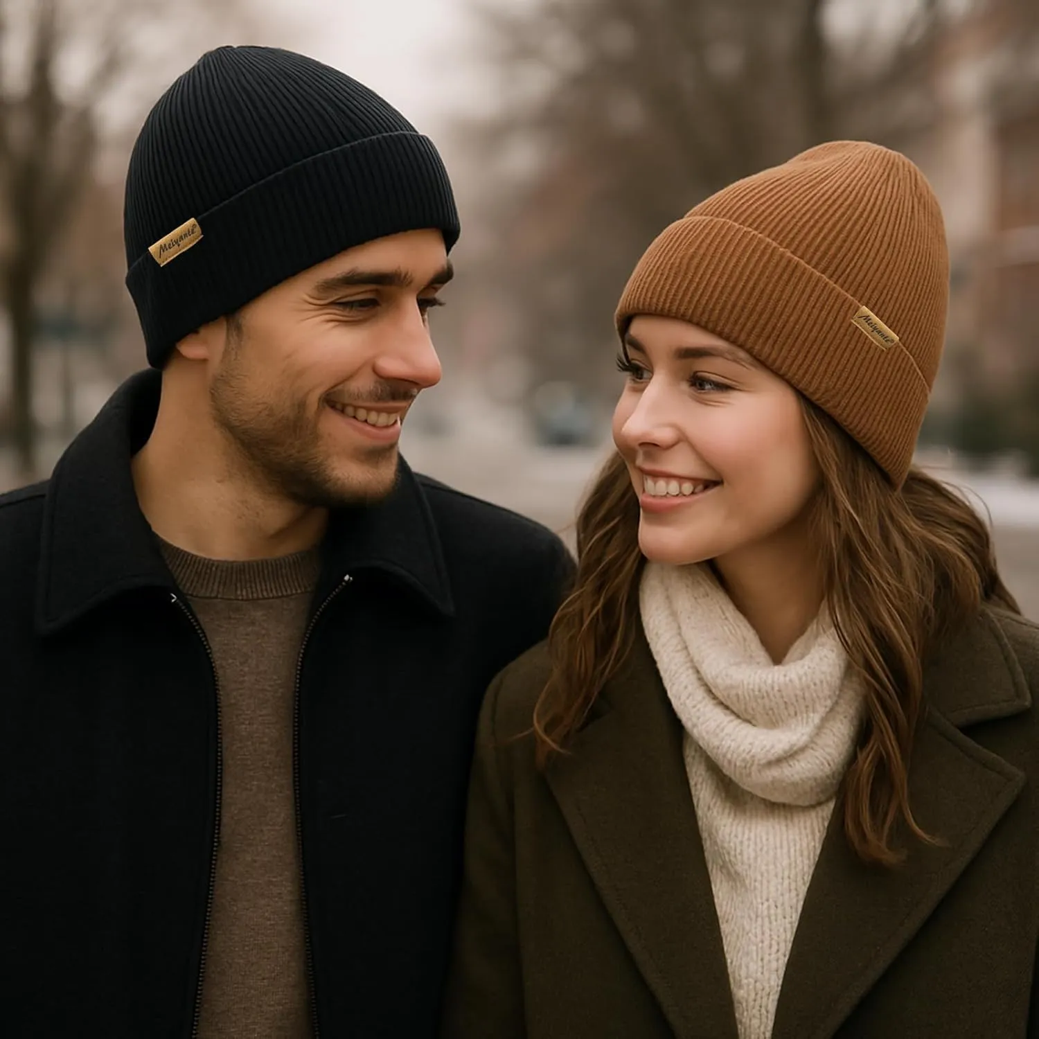 Beanie Hats for Men & Women - Warm Stocking Caps for Men & Women, Cuffed Knit Thermal Hats, Gift for Him & Her