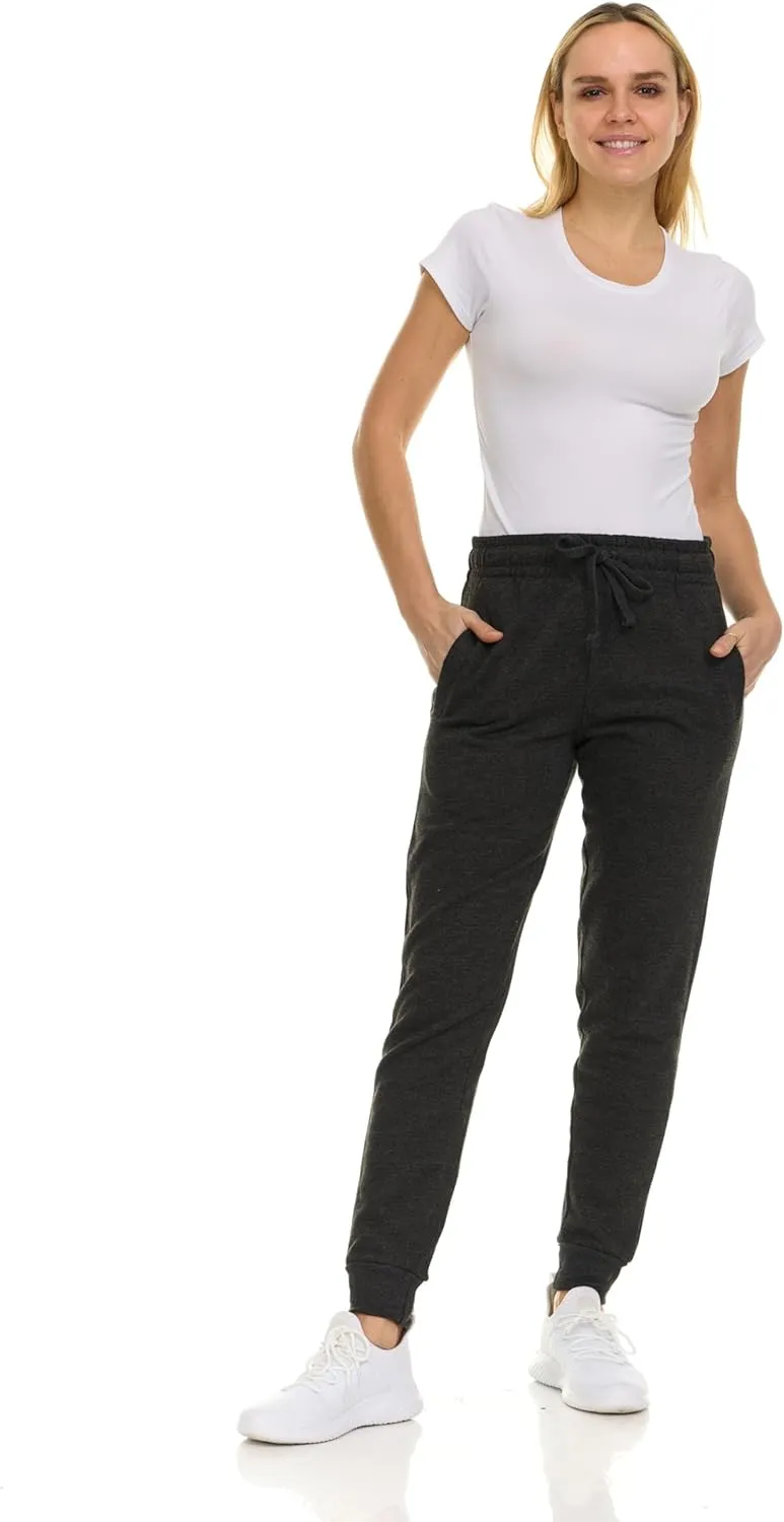BILLIONHATS 12 Pack Women Jogger Sweatpants, Bulk Comfy Fleece-Lined with Ribbed Cuffs for Charities & Shelter Home Donations