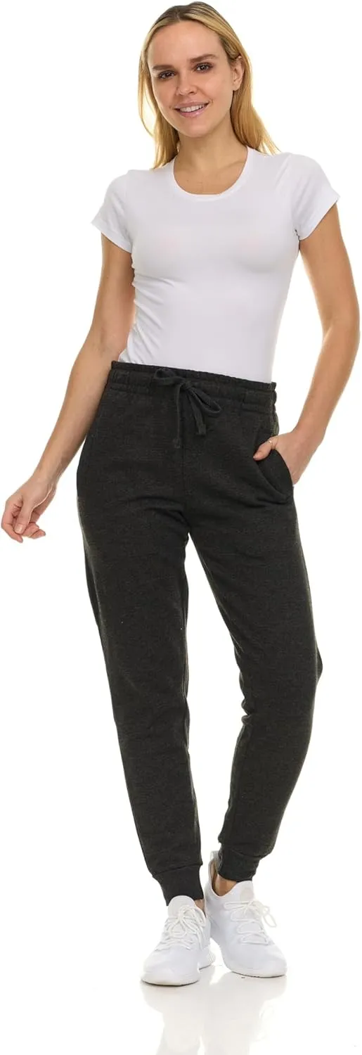 BILLIONHATS 12 Pack Women Jogger Sweatpants, Bulk Comfy Fleece-Lined with Ribbed Cuffs for Charities & Shelter Home Donations