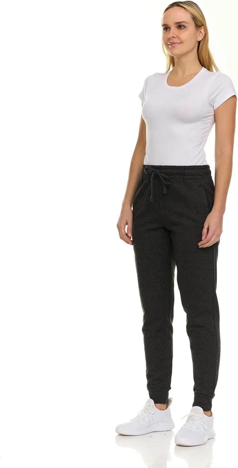 BILLIONHATS 12 Pack Women Jogger Sweatpants, Bulk Comfy Fleece-Lined with Ribbed Cuffs for Charities & Shelter Home Donations
