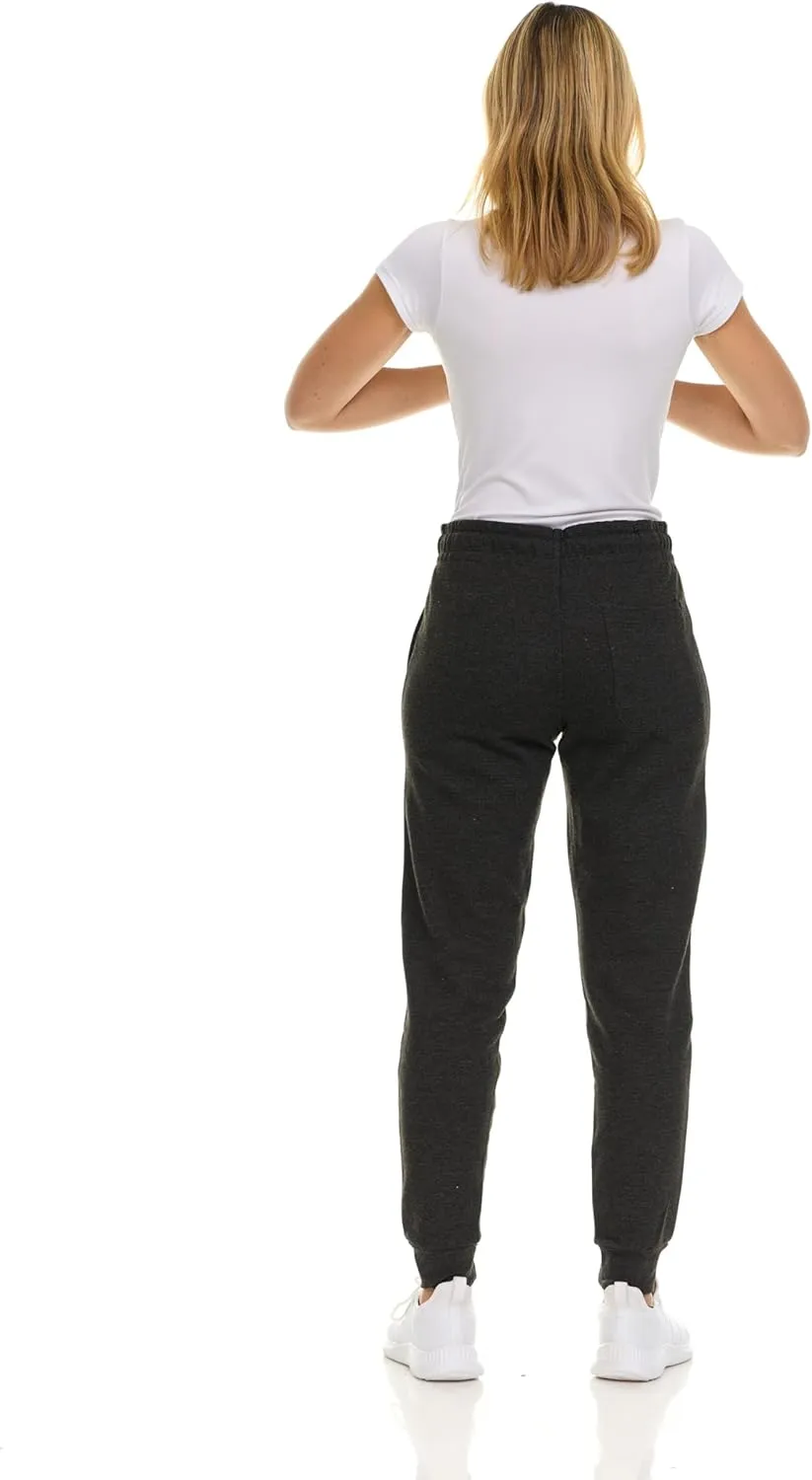 BILLIONHATS 12 Pack Women Jogger Sweatpants, Bulk Comfy Fleece-Lined with Ribbed Cuffs for Charities & Shelter Home Donations