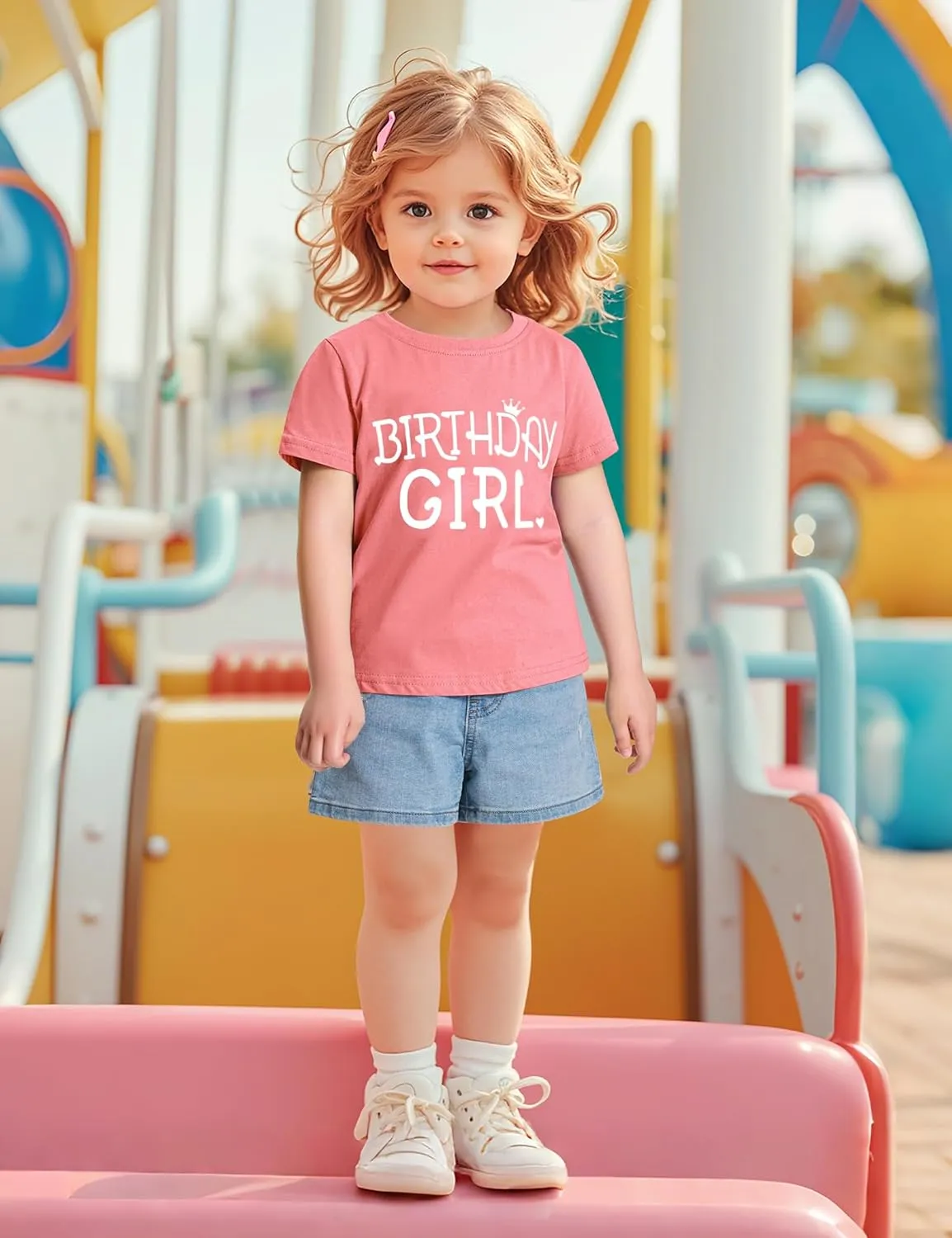 Birthday Girl Shirt Toddler Baby Girls Birthday Outfit Cotton T-Shirt Size 2-10 Years