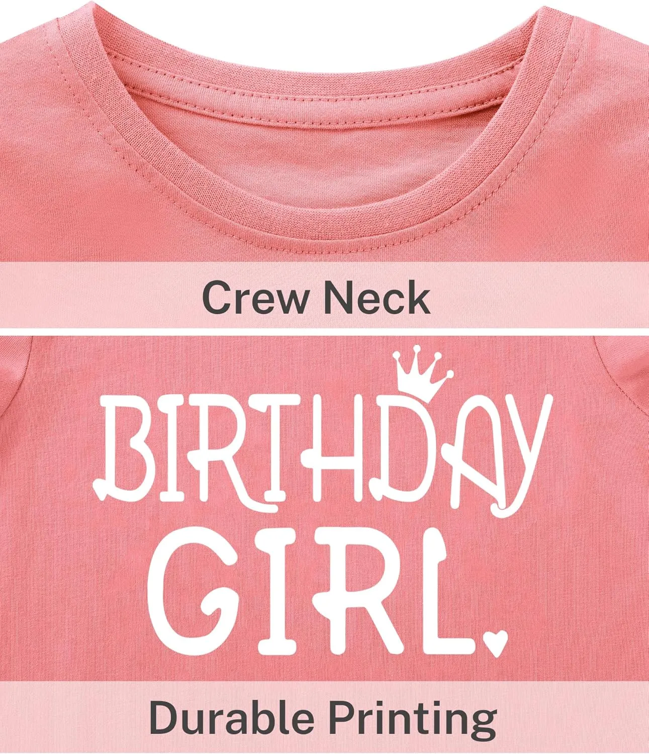 Birthday Girl Shirt Toddler Baby Girls Birthday Outfit Cotton T-Shirt Size 2-10 Years
