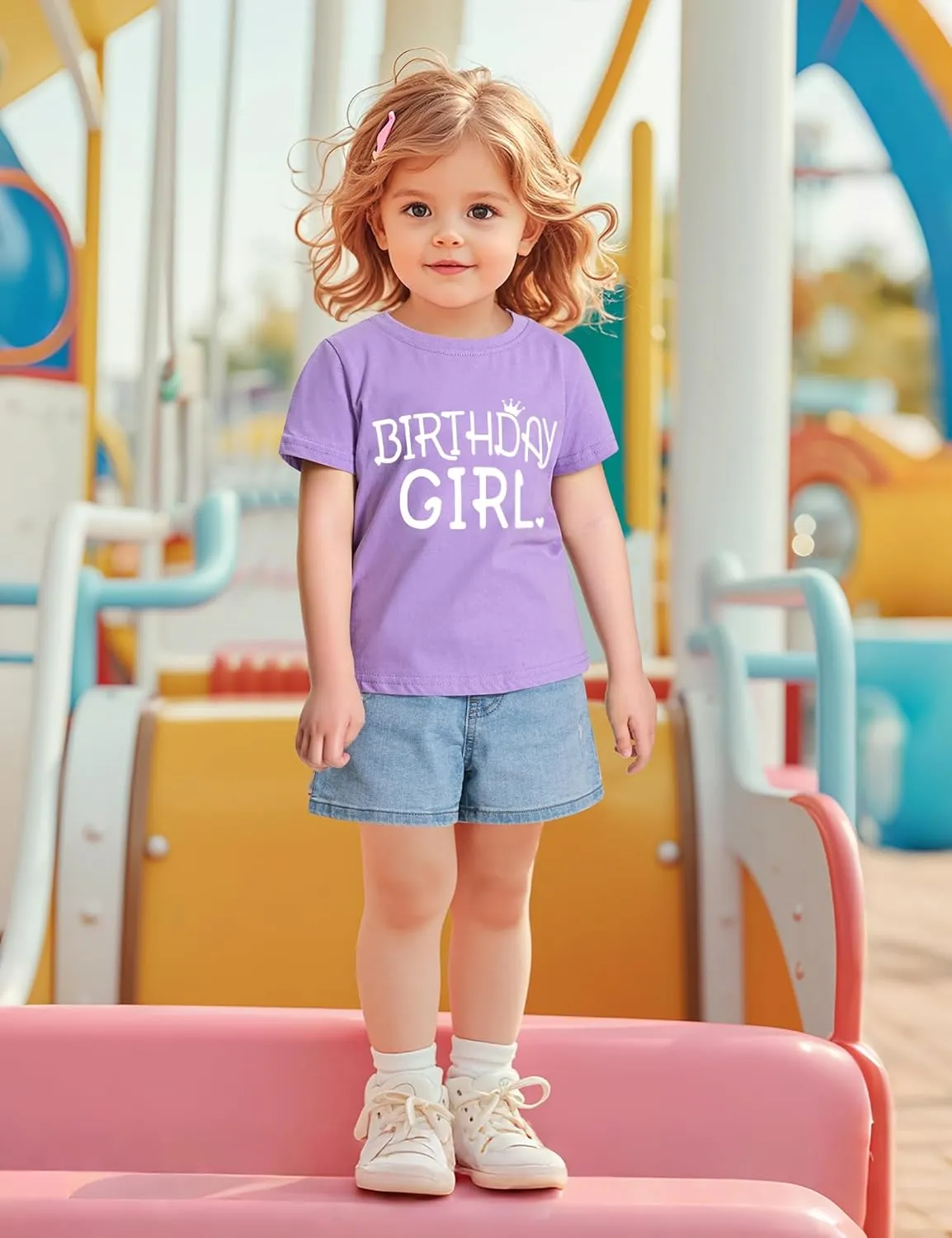 Birthday Girl Shirt Toddler Baby Girls Birthday Outfit Cotton T-Shirt Size 2-10 Years