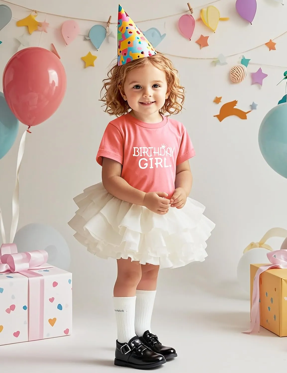 Birthday Girl Shirt Toddler Baby Girls Birthday Outfit Cotton T-Shirt Size 2-10 Years