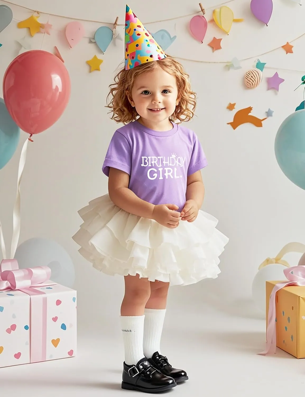 Birthday Girl Shirt Toddler Baby Girls Birthday Outfit Cotton T-Shirt Size 2-10 Years