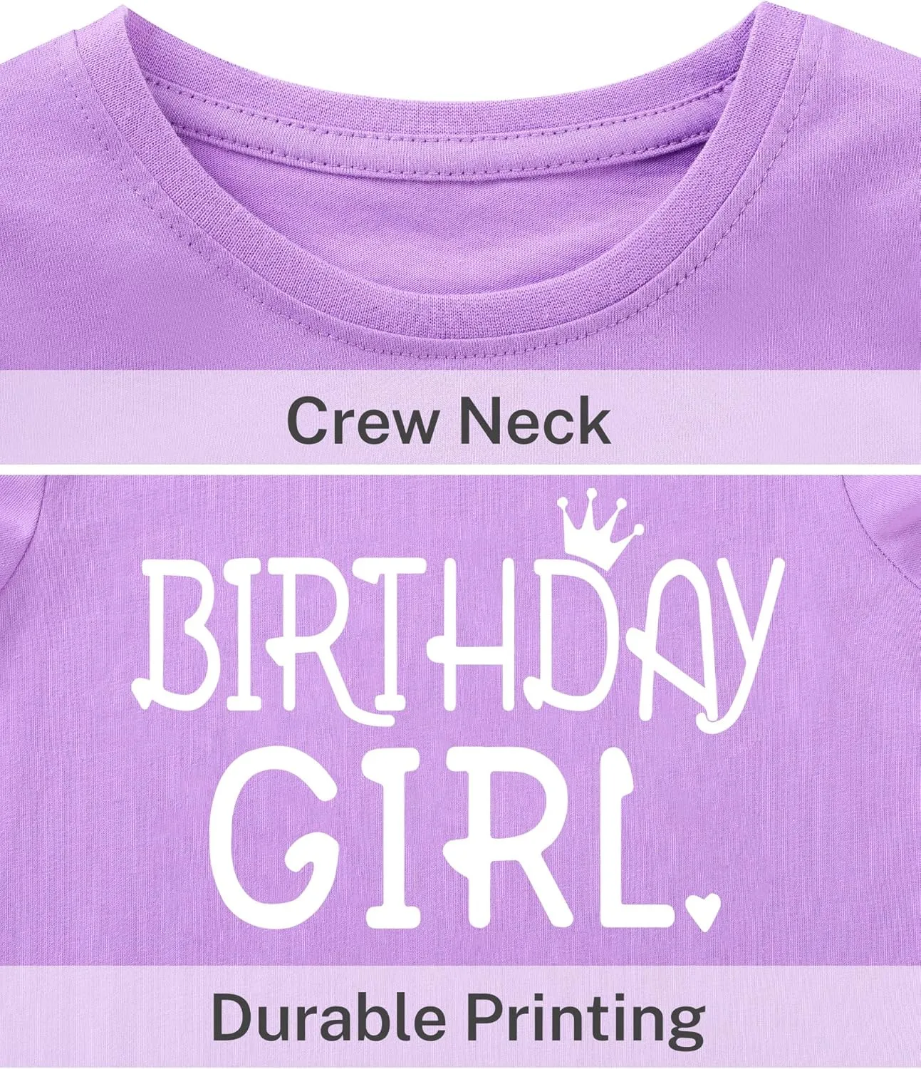 Birthday Girl Shirt Toddler Baby Girls Birthday Outfit Cotton T-Shirt Size 2-10 Years