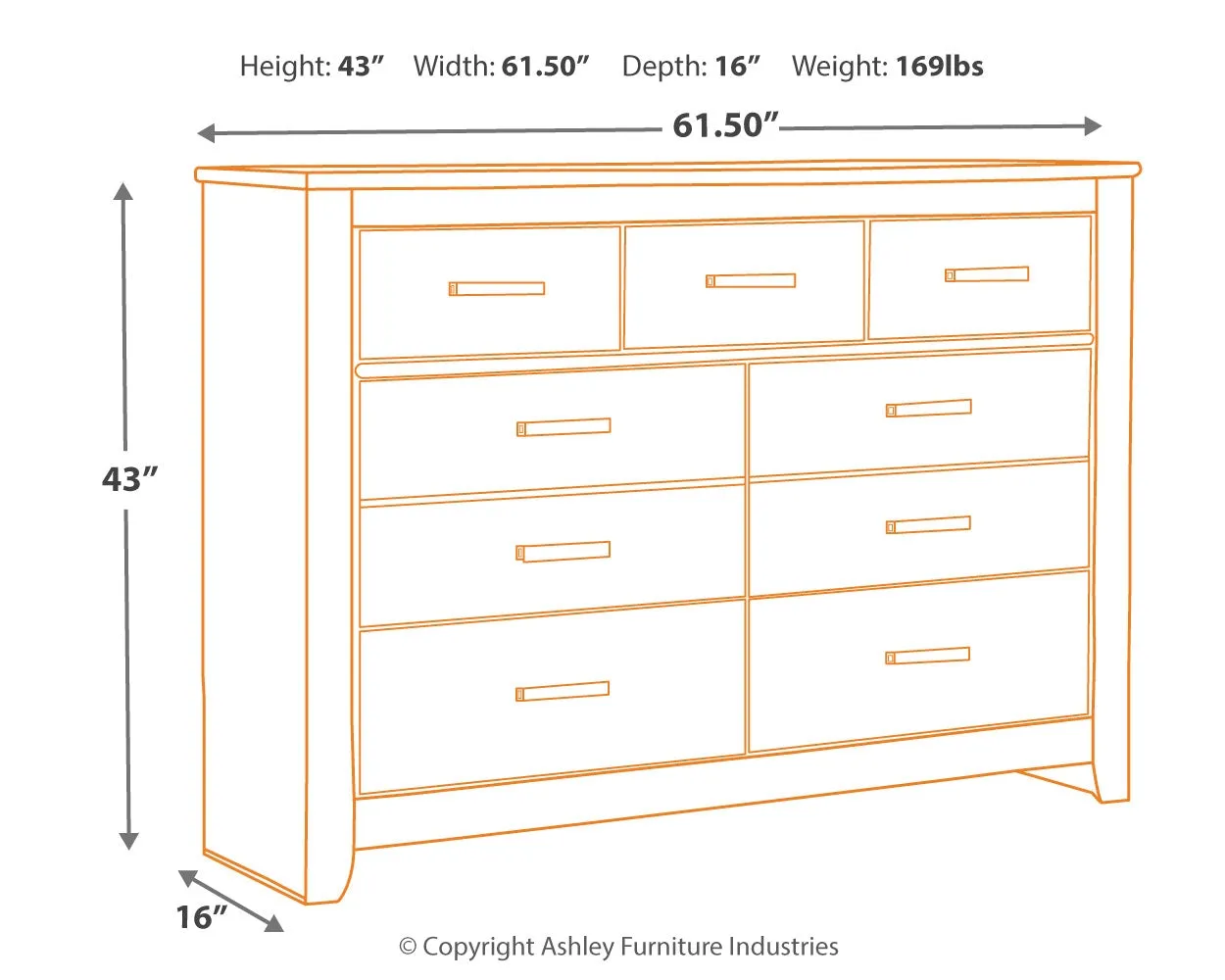 Brinxton Full Panel Headboard Bed with Dresser