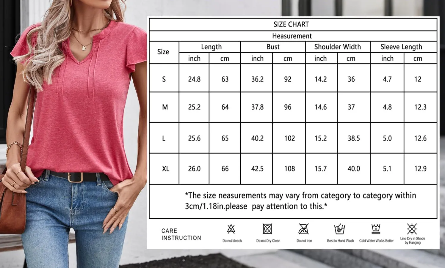 Casual Ruffle Sleeve Tops V Neck Work Blouses for Women Flutter Sleeve Office Tanks Tunic Shirt