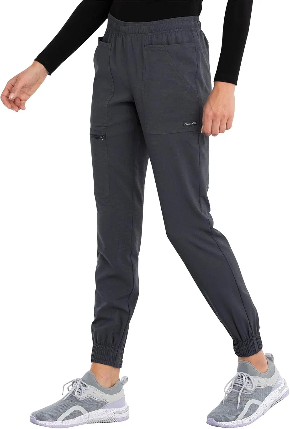 Cherokee Women's Mid Rise Tapered Leg Jogger Scrubs Pant