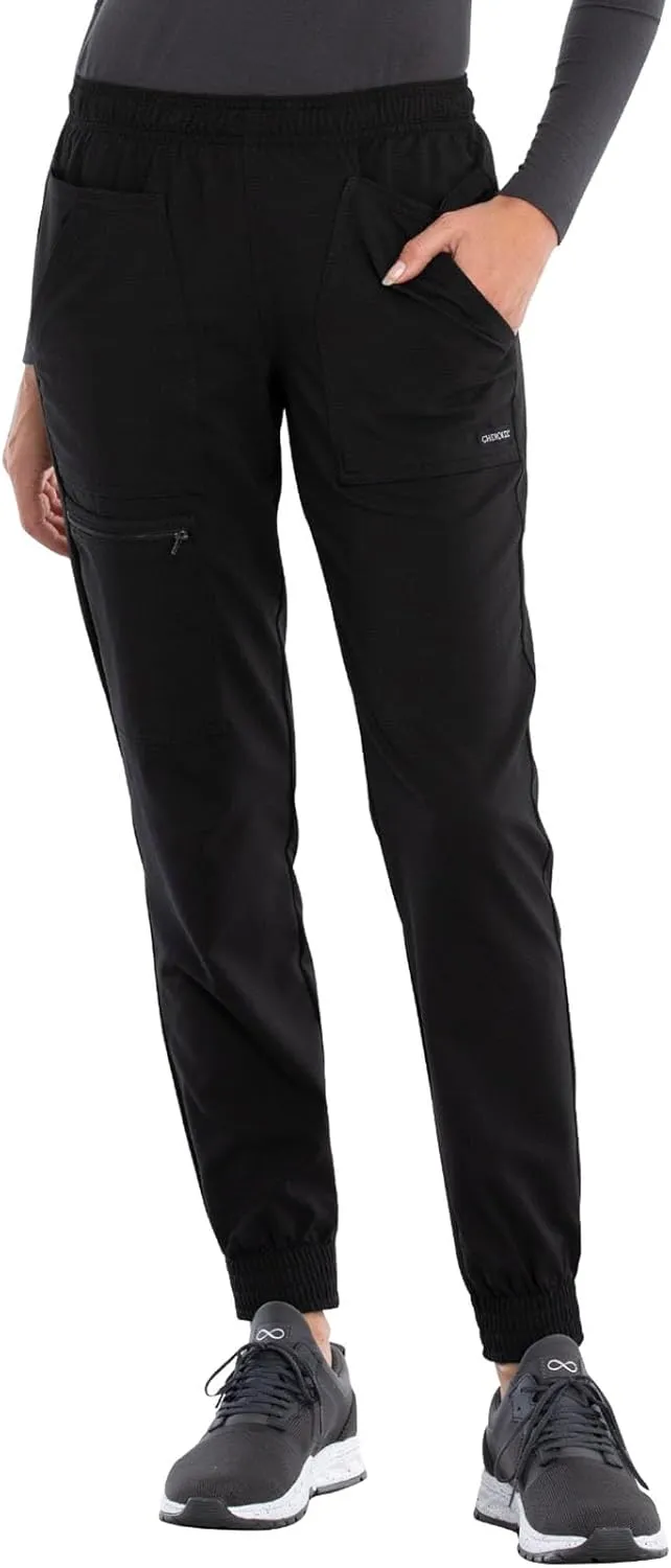 Cherokee Women's Mid Rise Tapered Leg Jogger Scrubs Pant