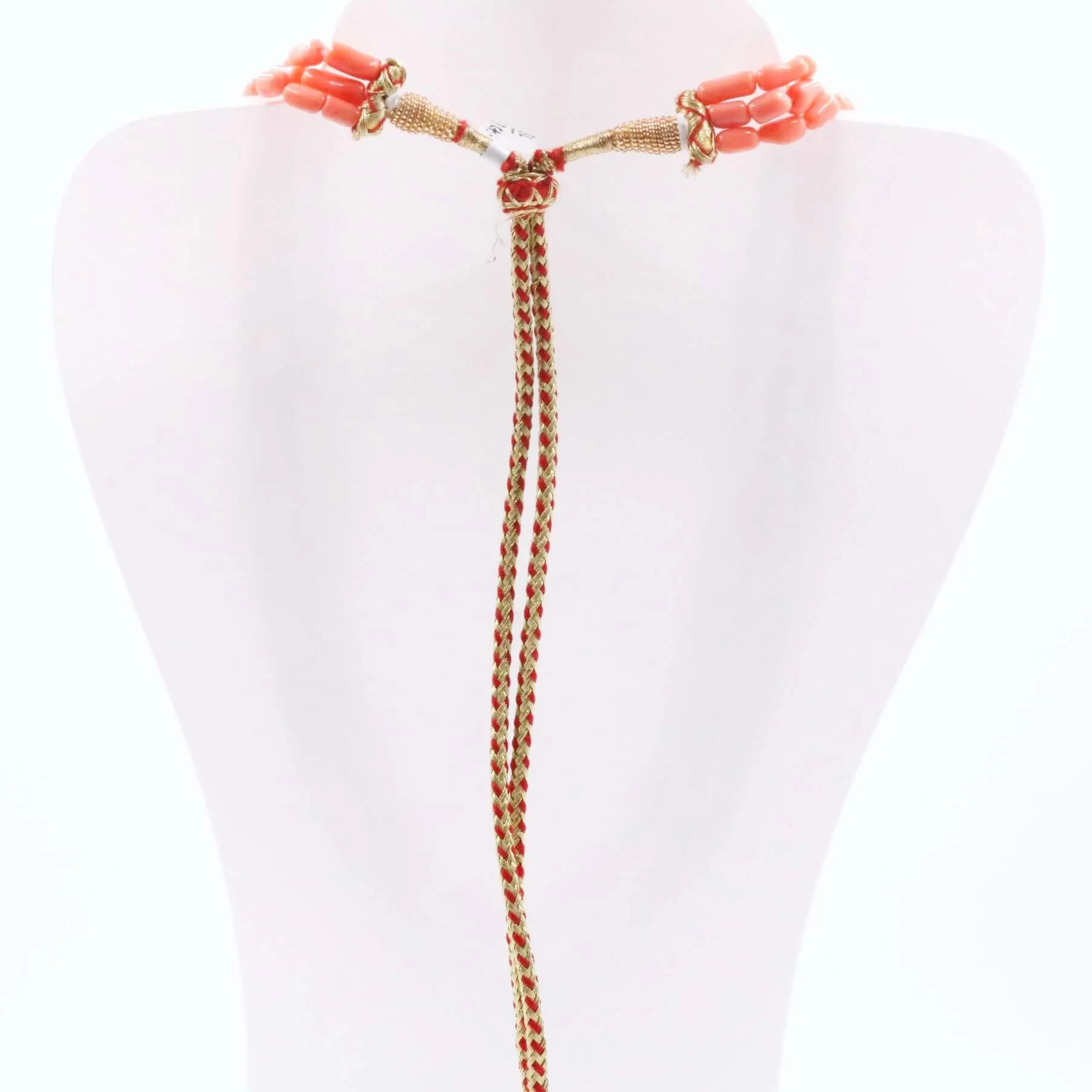 Coral and Aventurine Necklace Beaded Necklace Coral and Quartz Gemstone Necklace Green and Orange Necklace Sarafa Necklace SKU 6143321