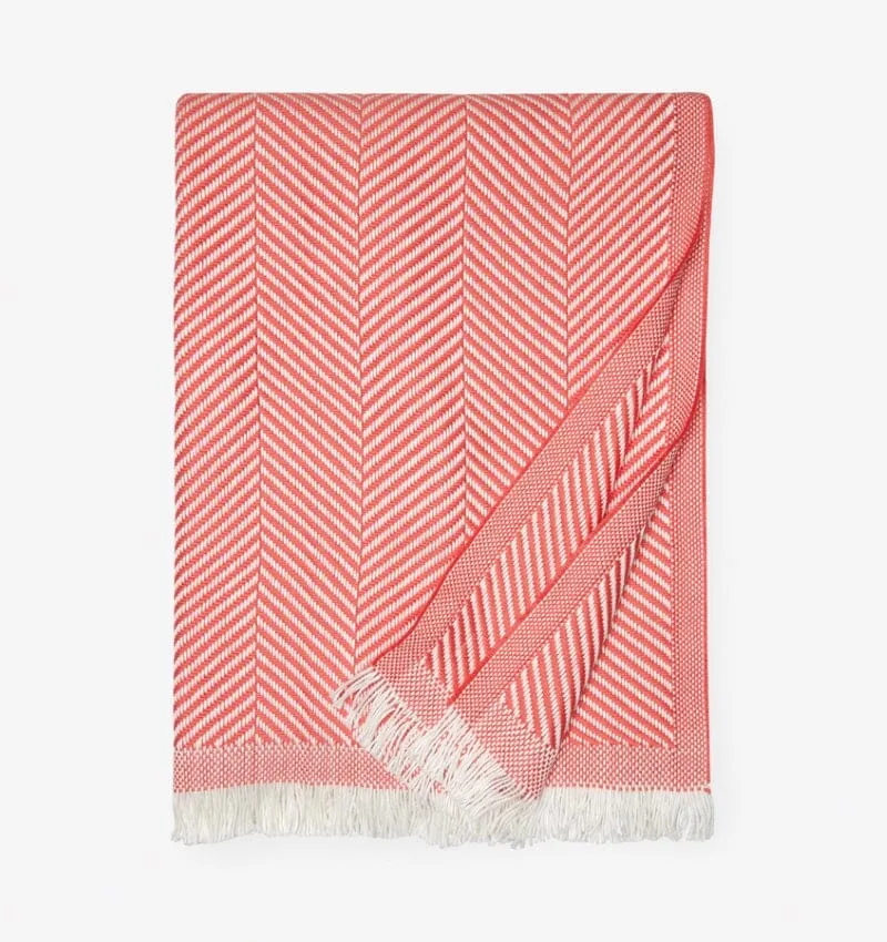 Costa Coral Throw Blanket by Sferra Fine Linens
