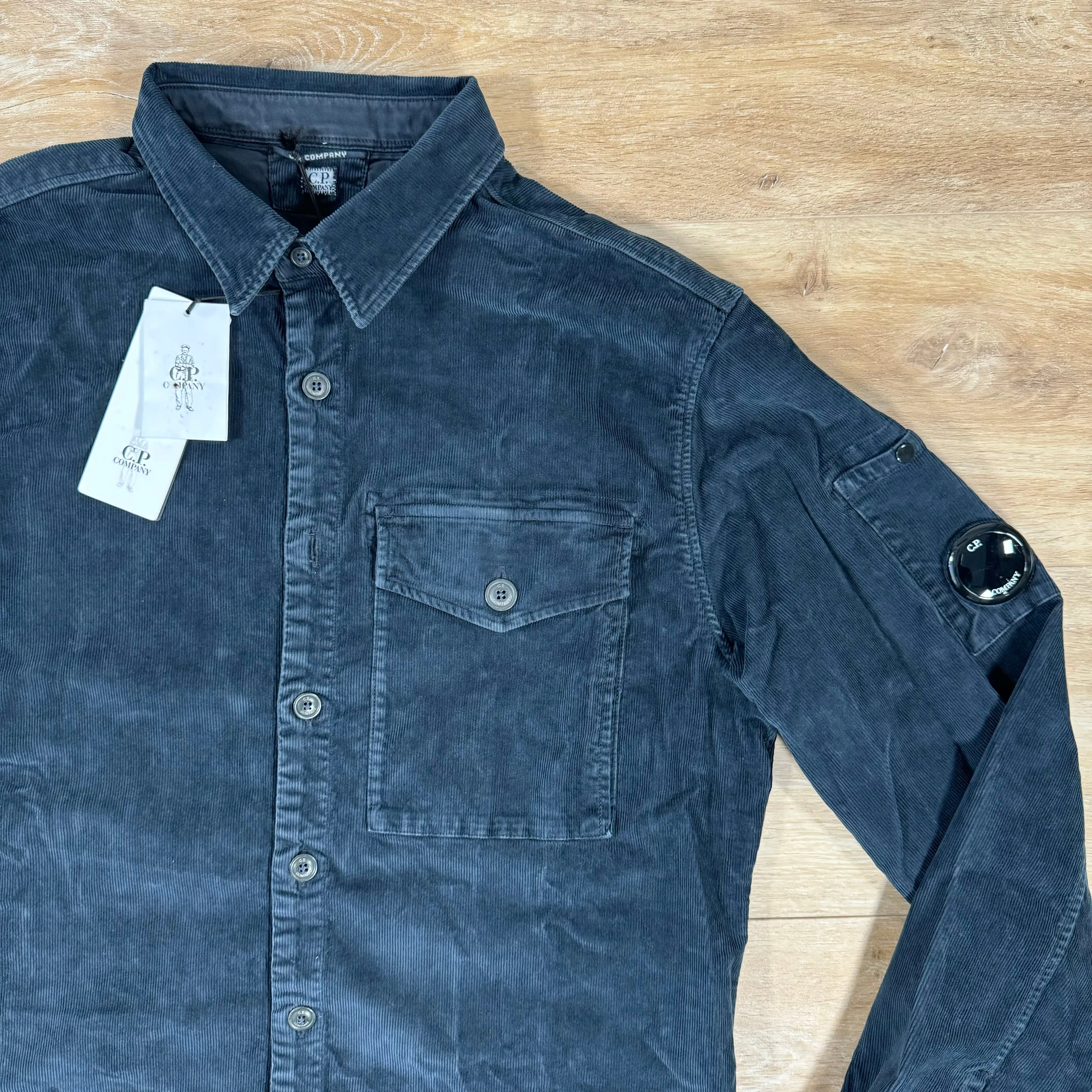 C.P. Company Corduroy Lens Shirt in Navy