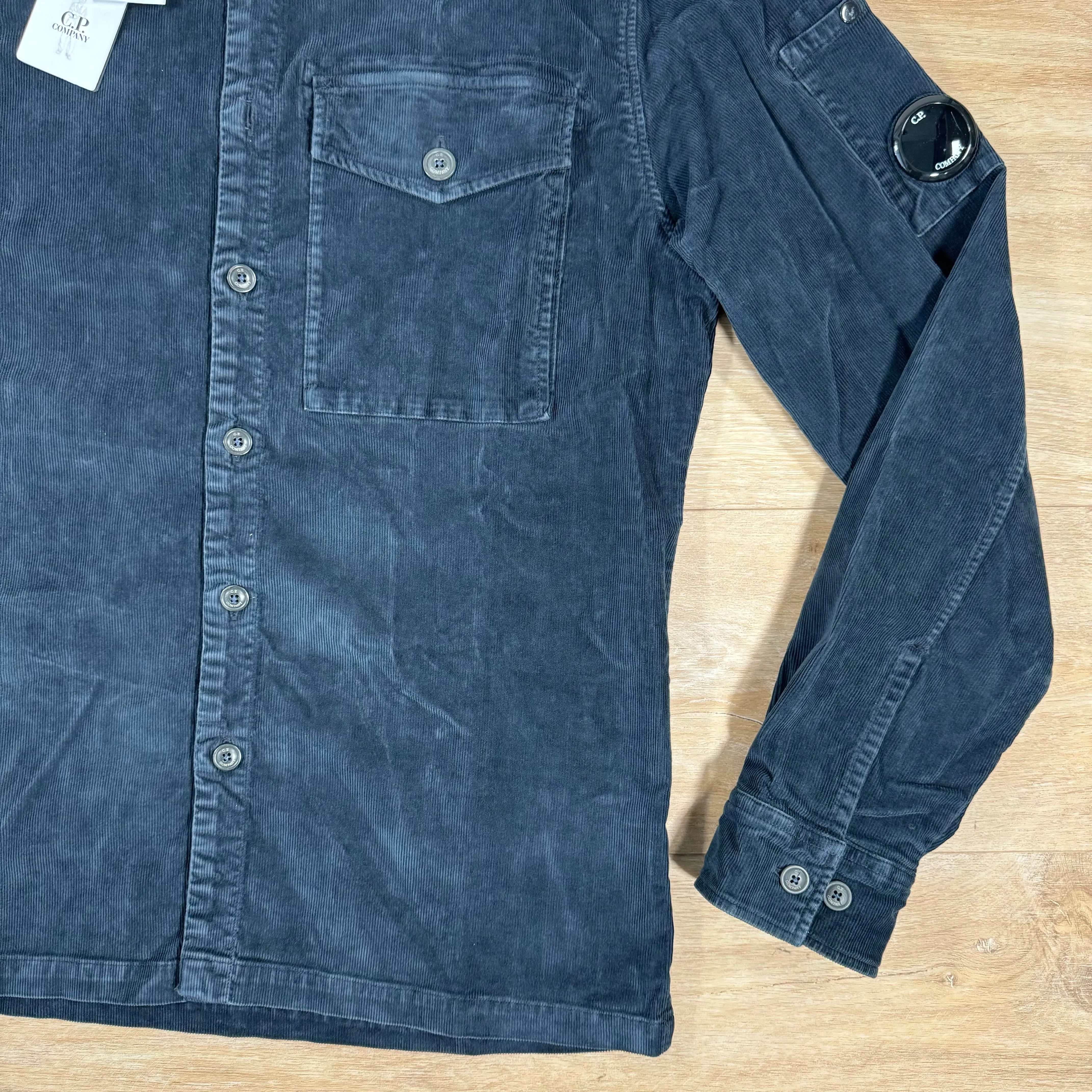 C.P. Company Corduroy Lens Shirt in Navy