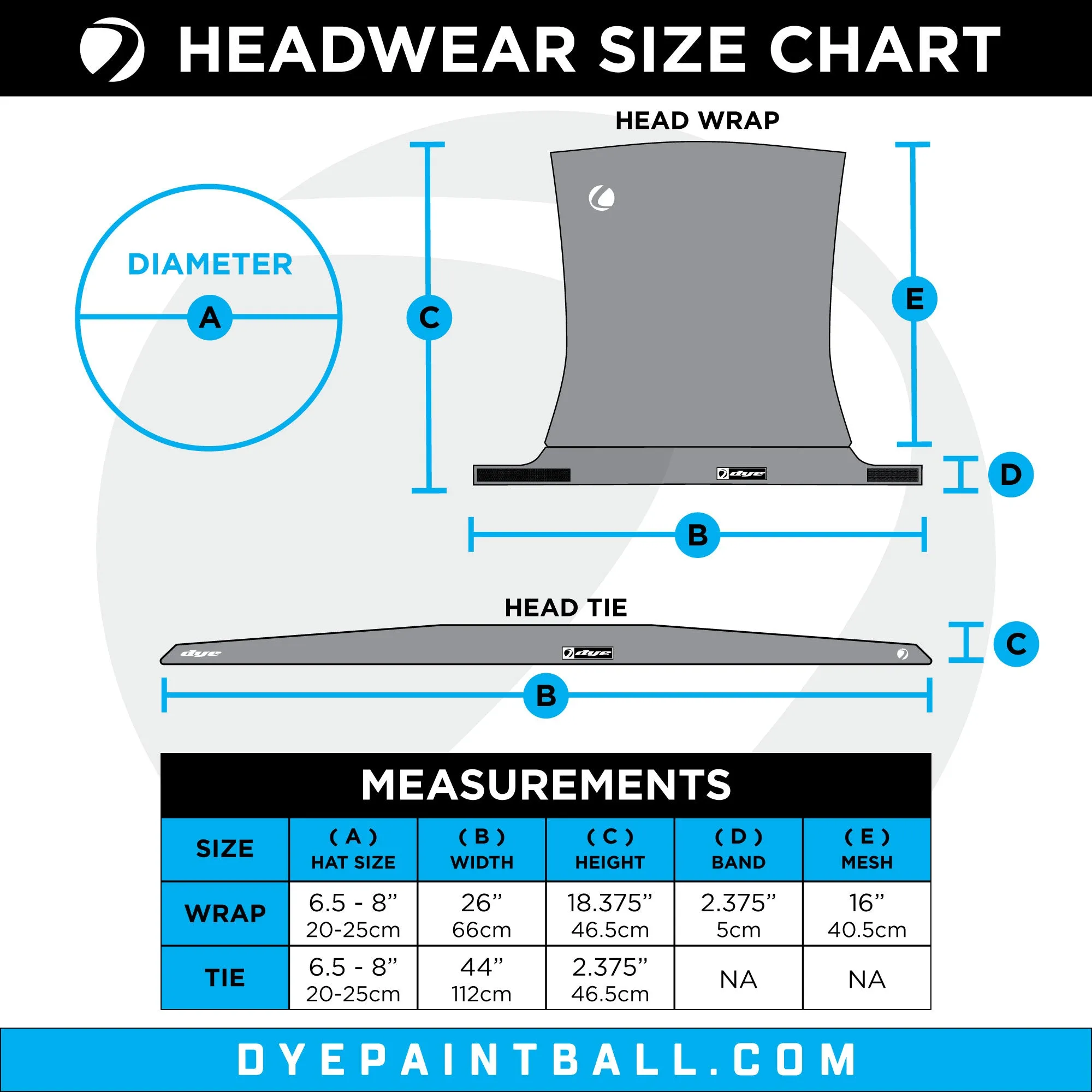 Dye Halo X - Headtie - Concepts Black / Cyan