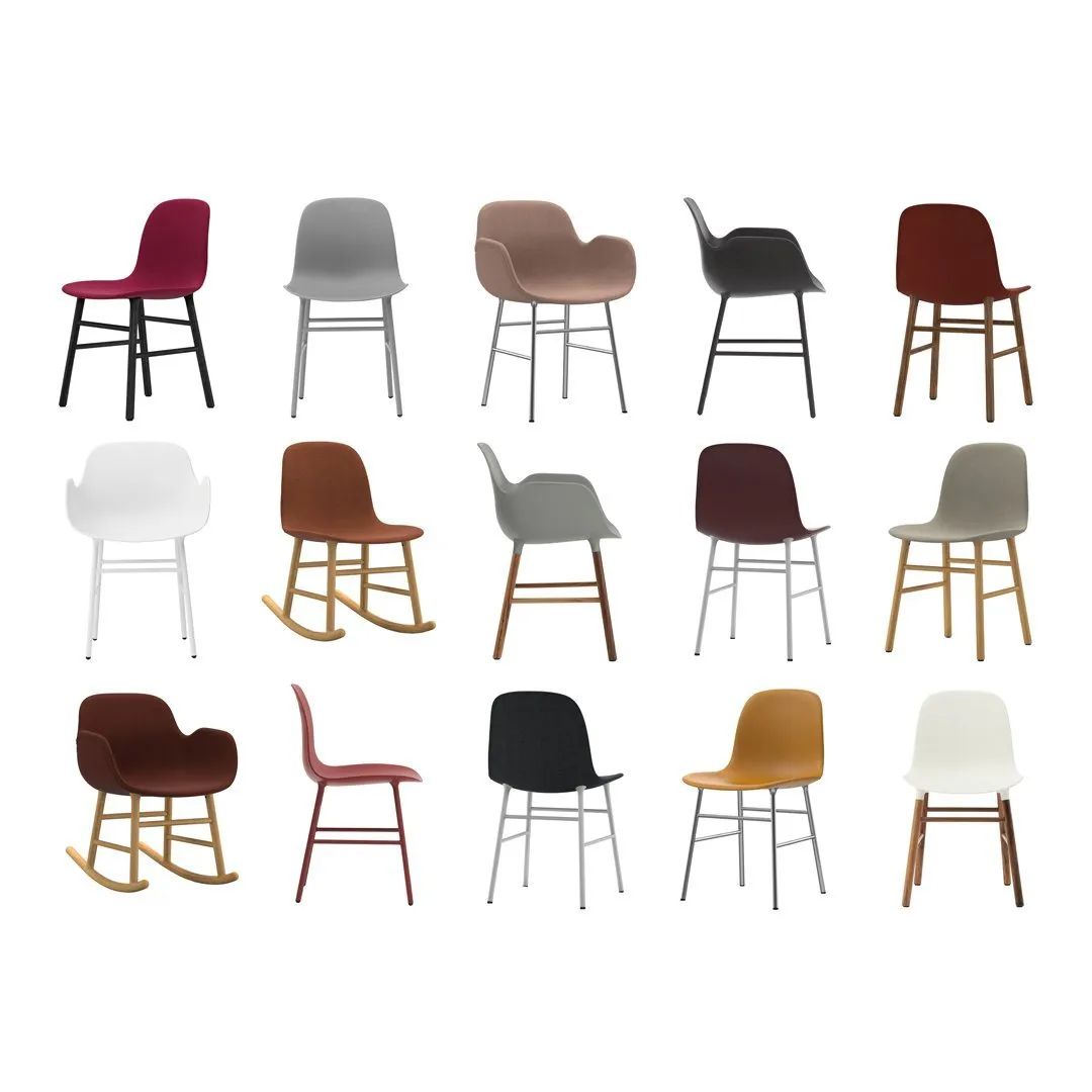 Form Armchair - Metal Legs - Upholstered