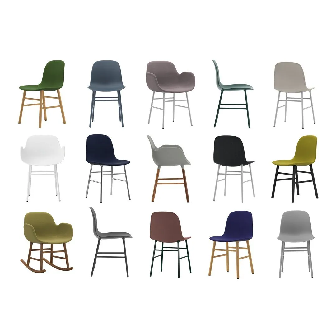 Form Armchair - Metal Legs - Upholstered