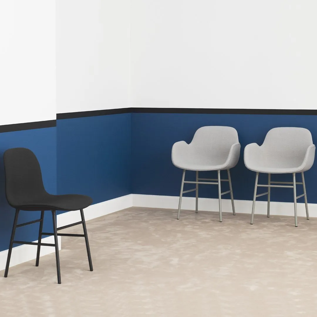 Form Armchair - Metal Legs - Upholstered