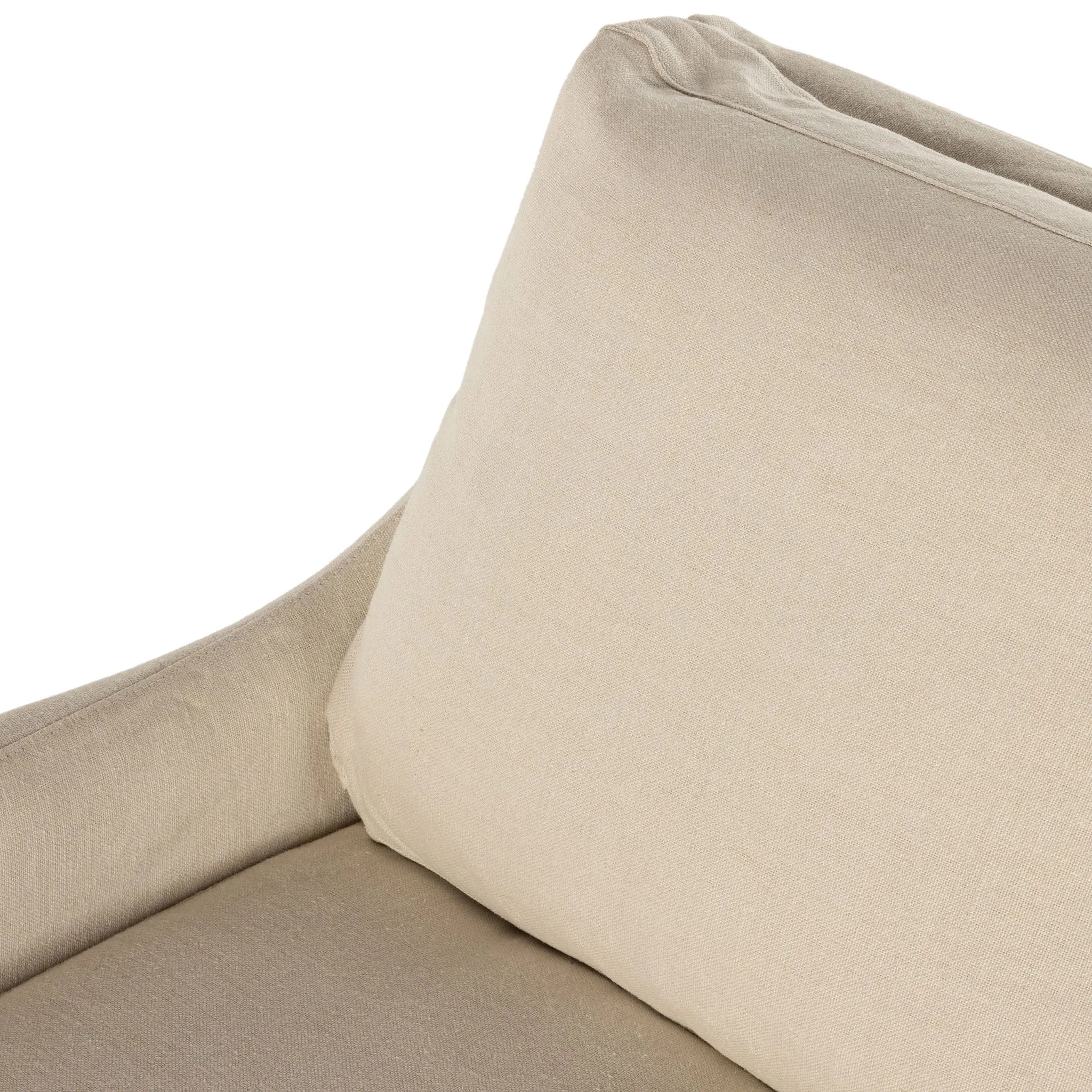Four Hands Monette Slipcover Swivel Chair In Brussels Natural