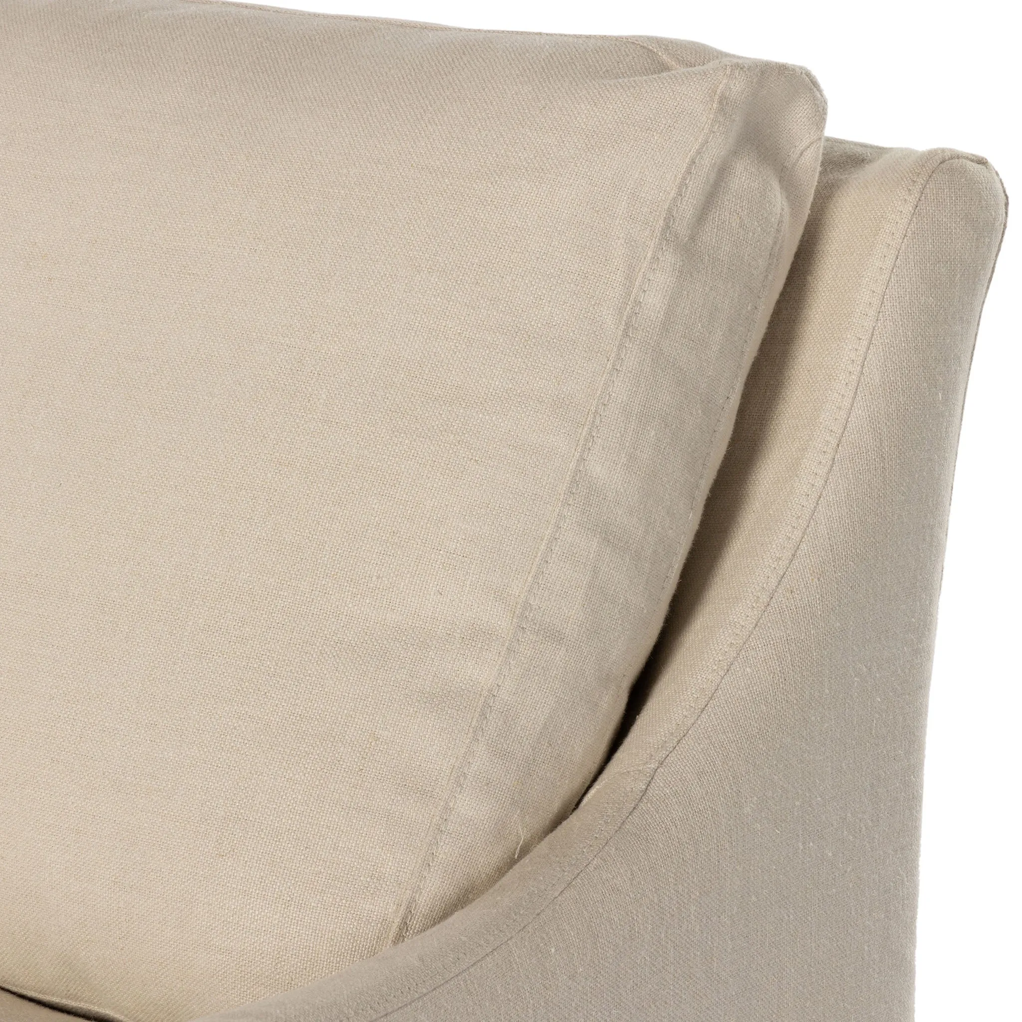 Four Hands Monette Slipcover Swivel Chair In Brussels Natural