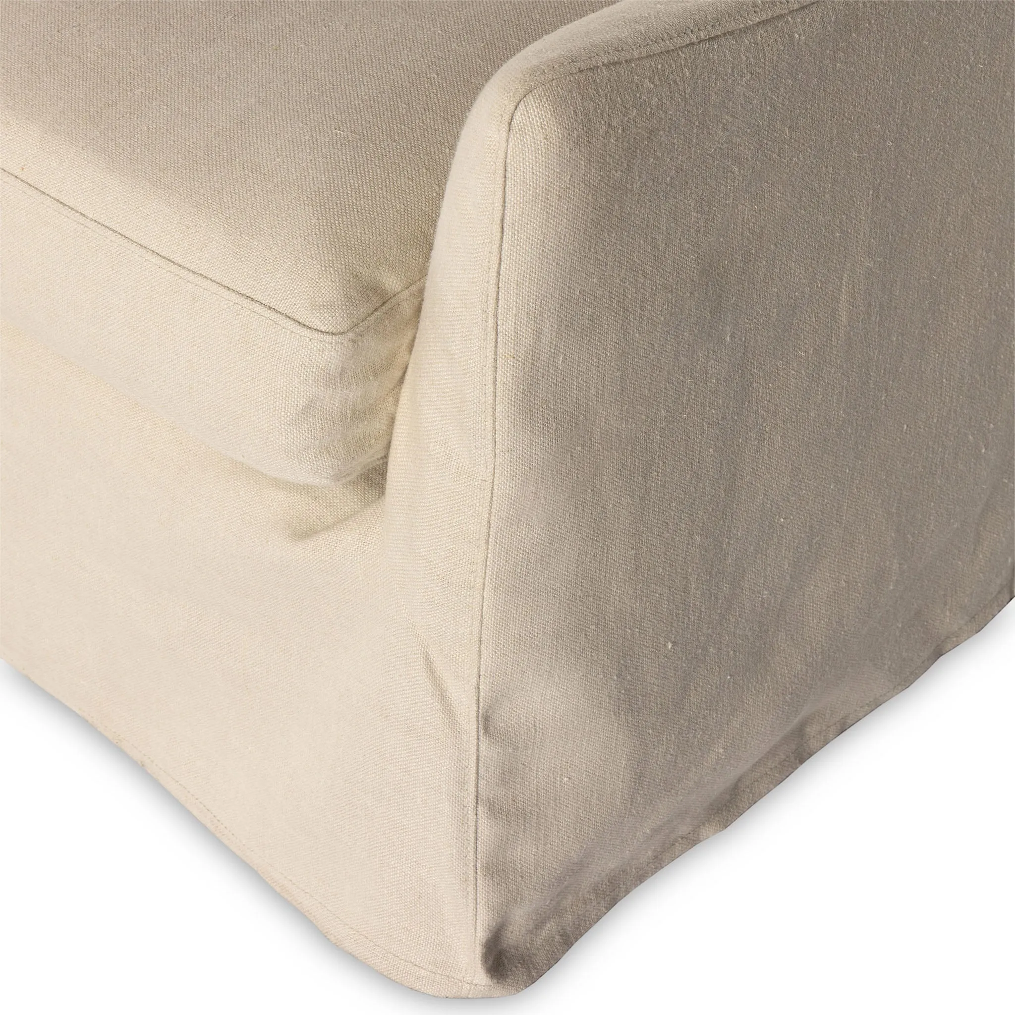 Four Hands Monette Slipcover Swivel Chair In Brussels Natural