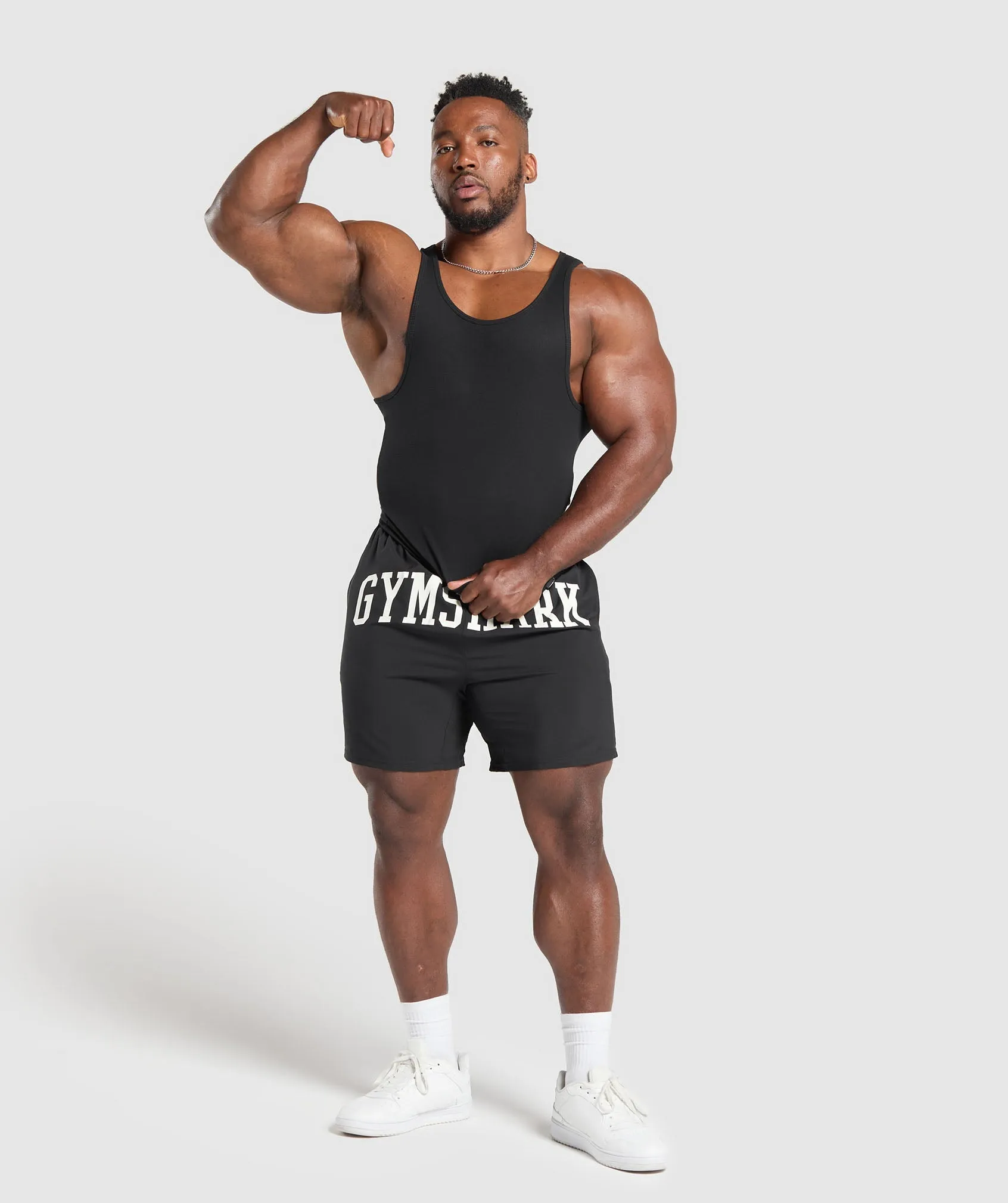 Gymshark Built Different Graphic Shorts - Black