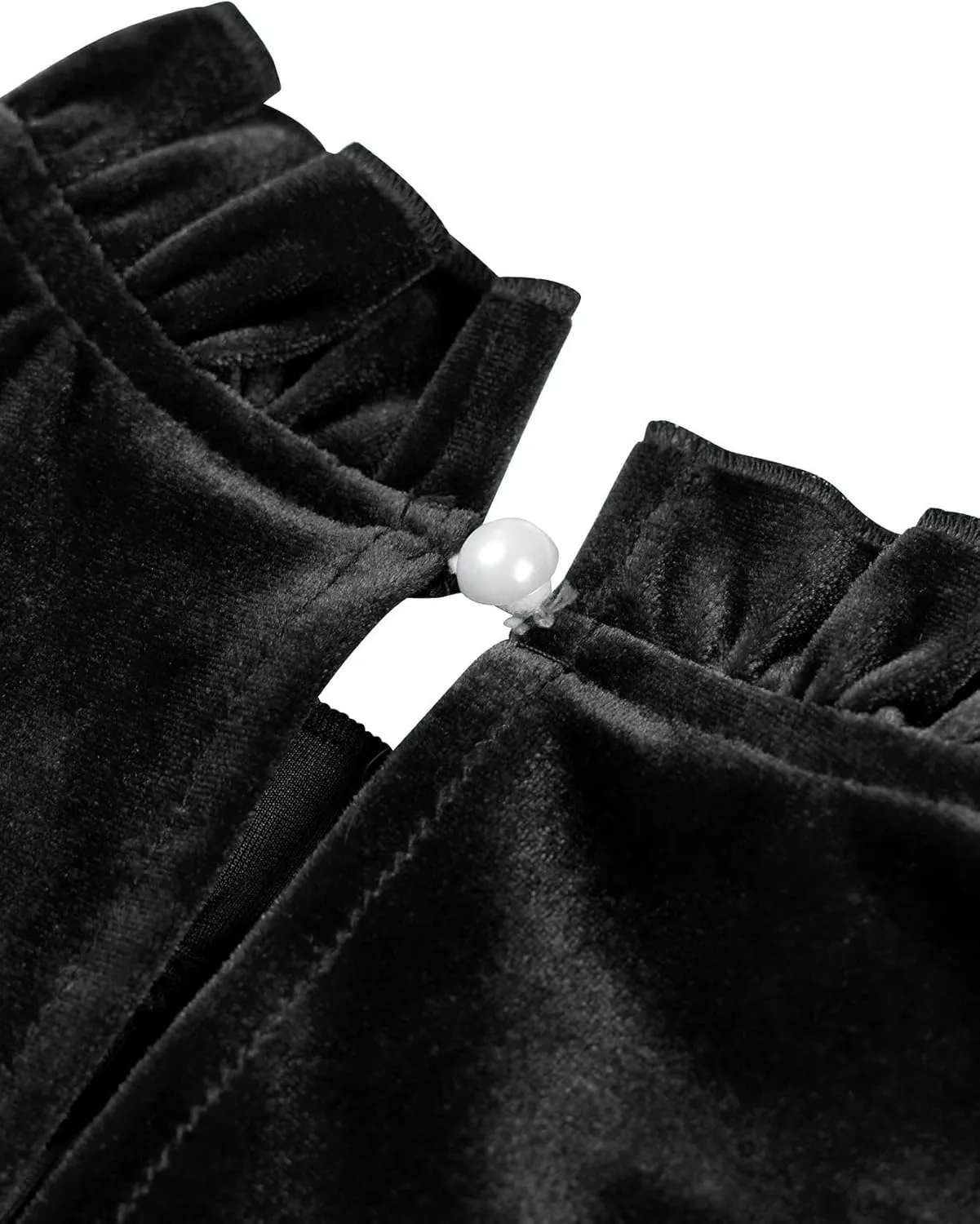 Jayscreate Women's 2023 Velvet Dress Elastic Waistline Fall Long Sleeve Wedding Guest Short Wrap Tunic Formal Dress