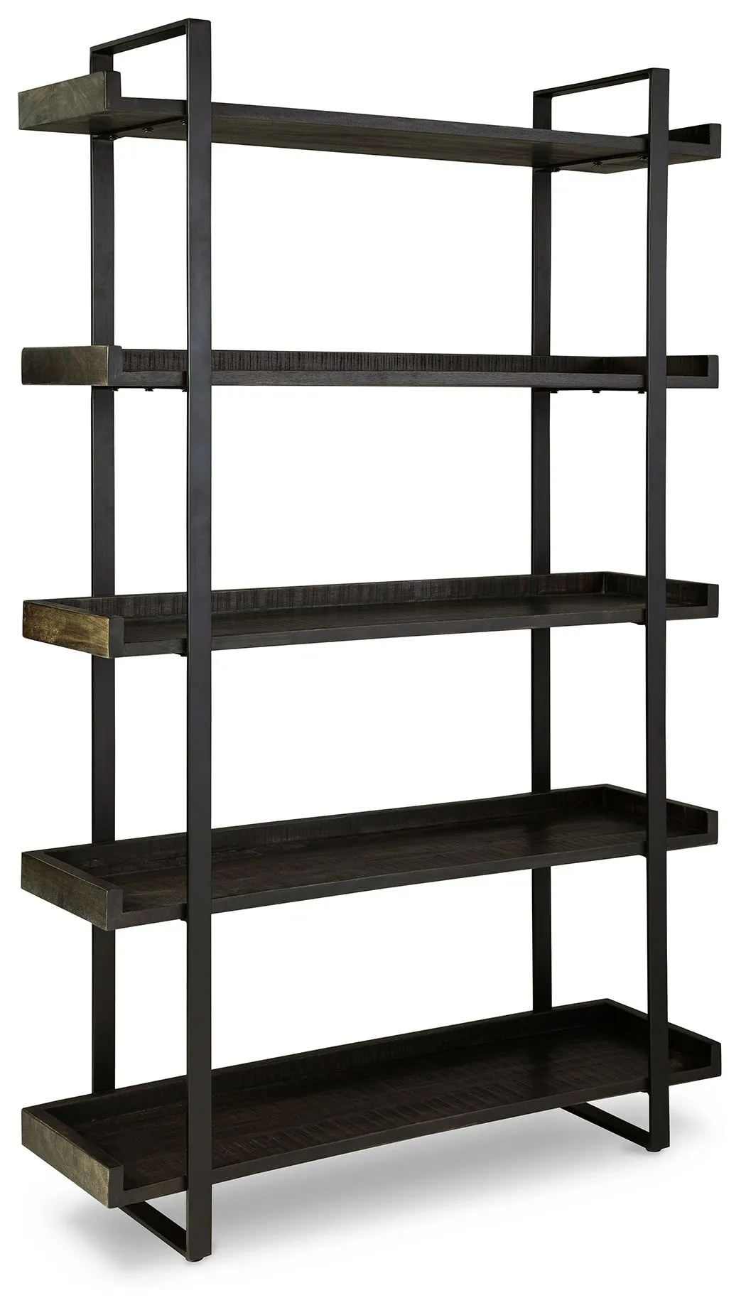 Kevmart - Grayish Brown / Black - Bookcase