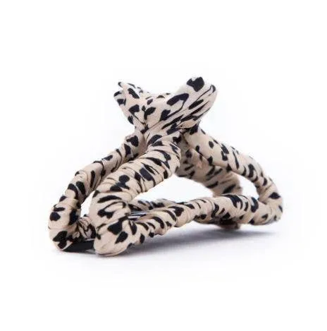 Kitsch Satin Wrapped Claw Clip - Leopard