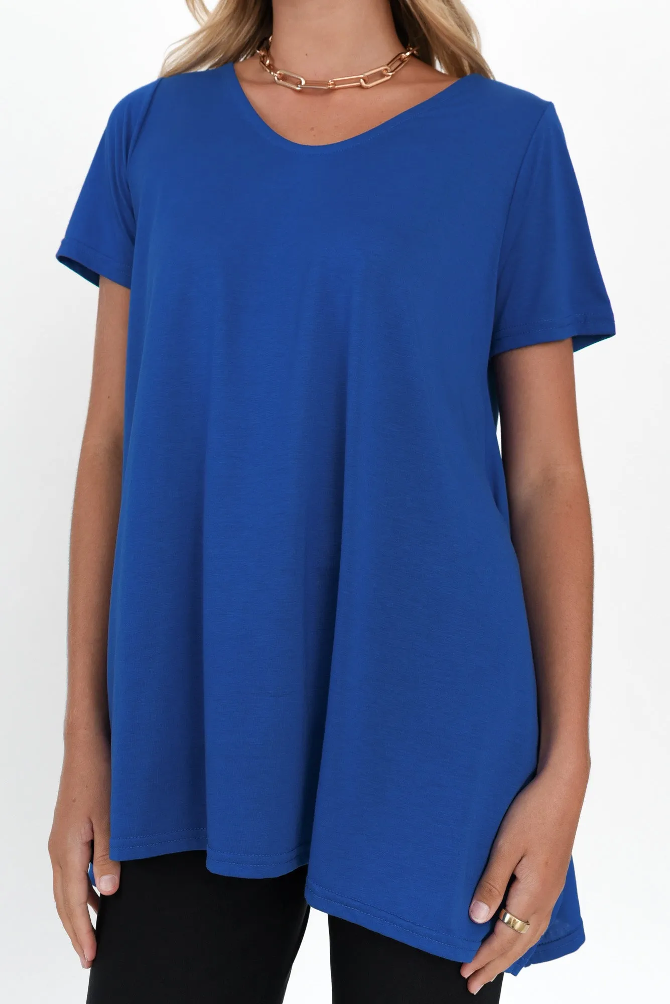 Marcy Cobalt Drape Top