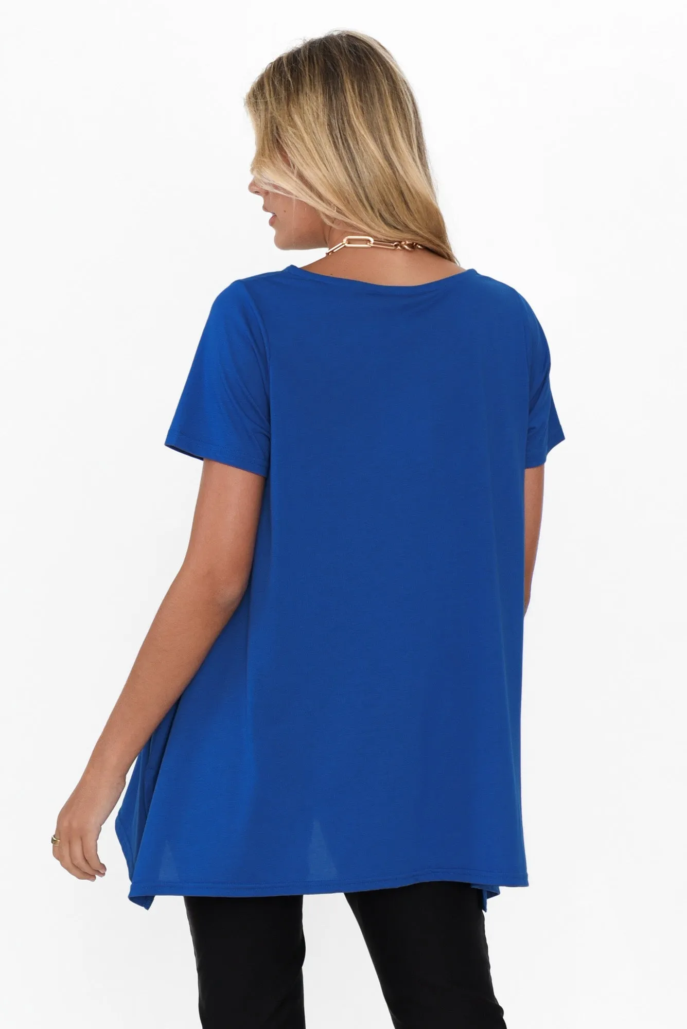Marcy Cobalt Drape Top