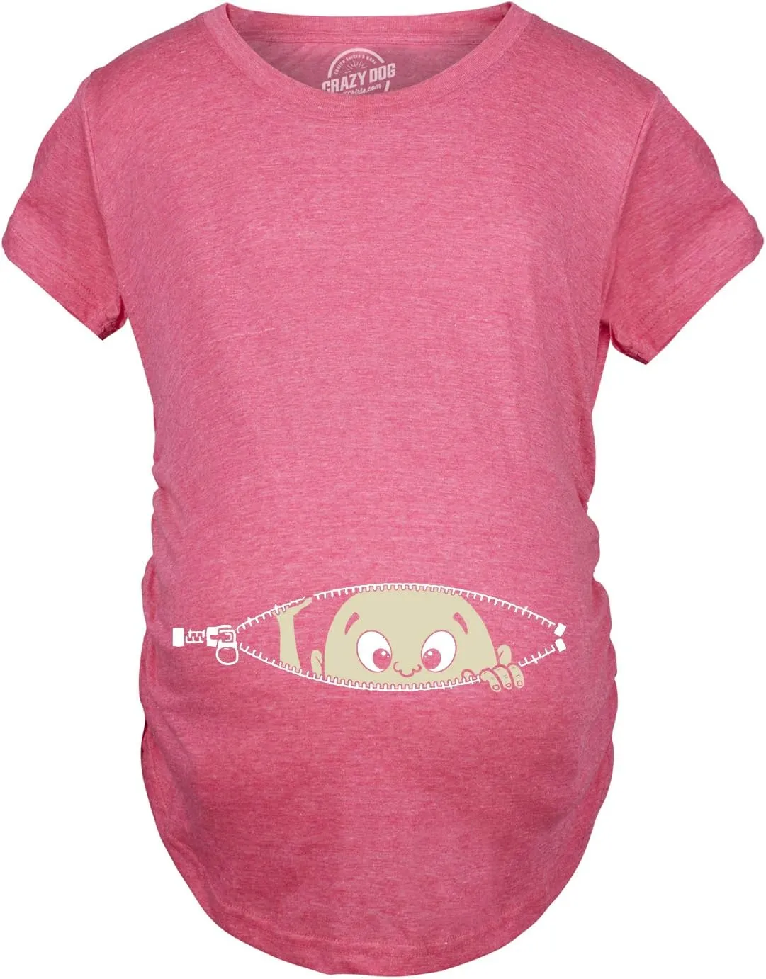 Maternity Baby Peeking T Shirt Funny Pregnancy Tee for Expecting Mothers