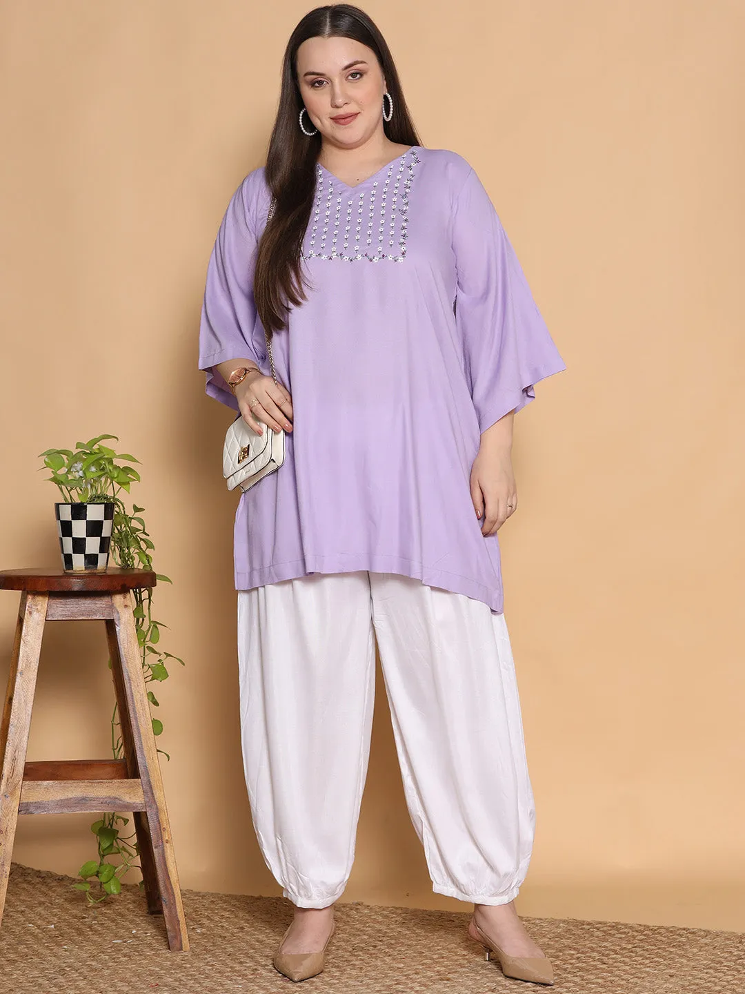 MilkyWhite Rayon Balloon Salwar