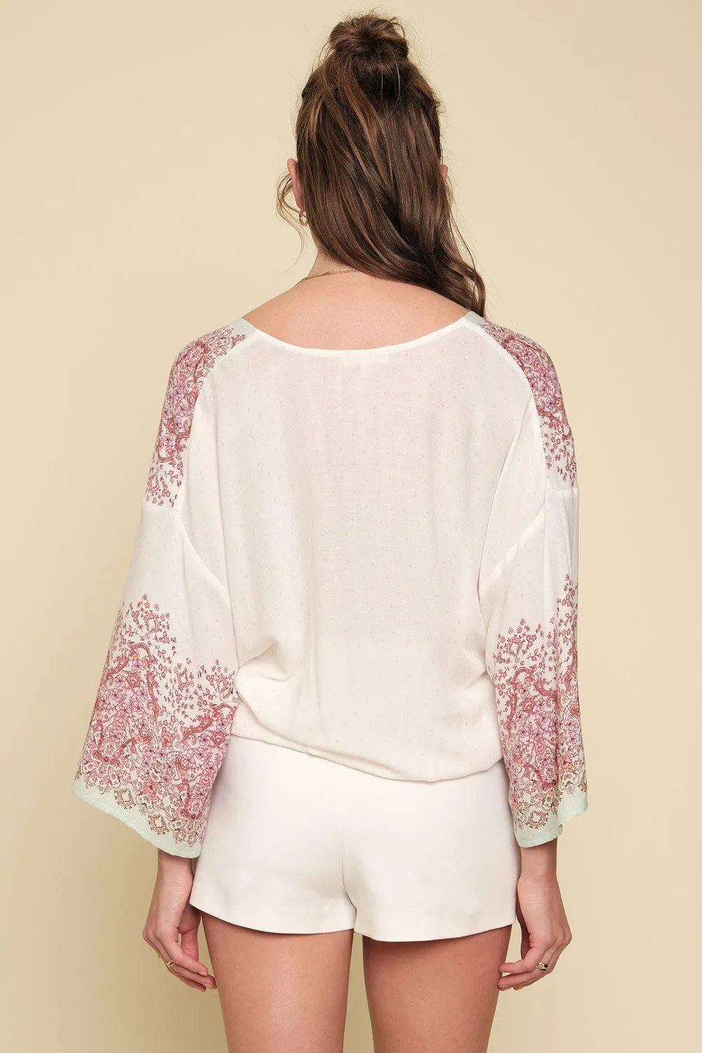 Mix V Neck Top