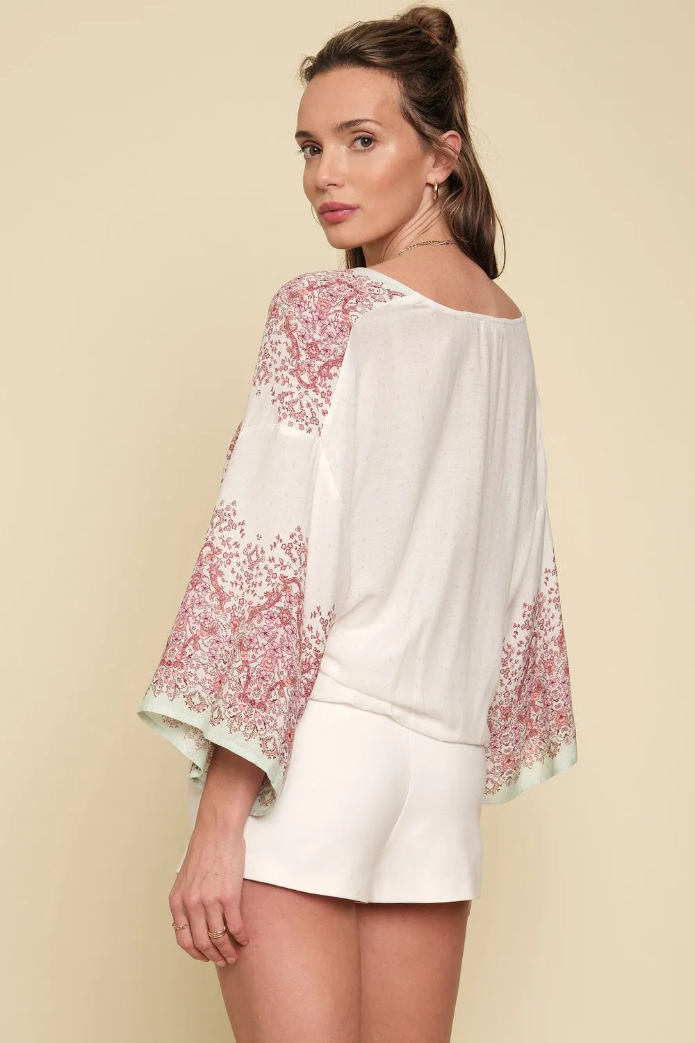 Mix V Neck Top
