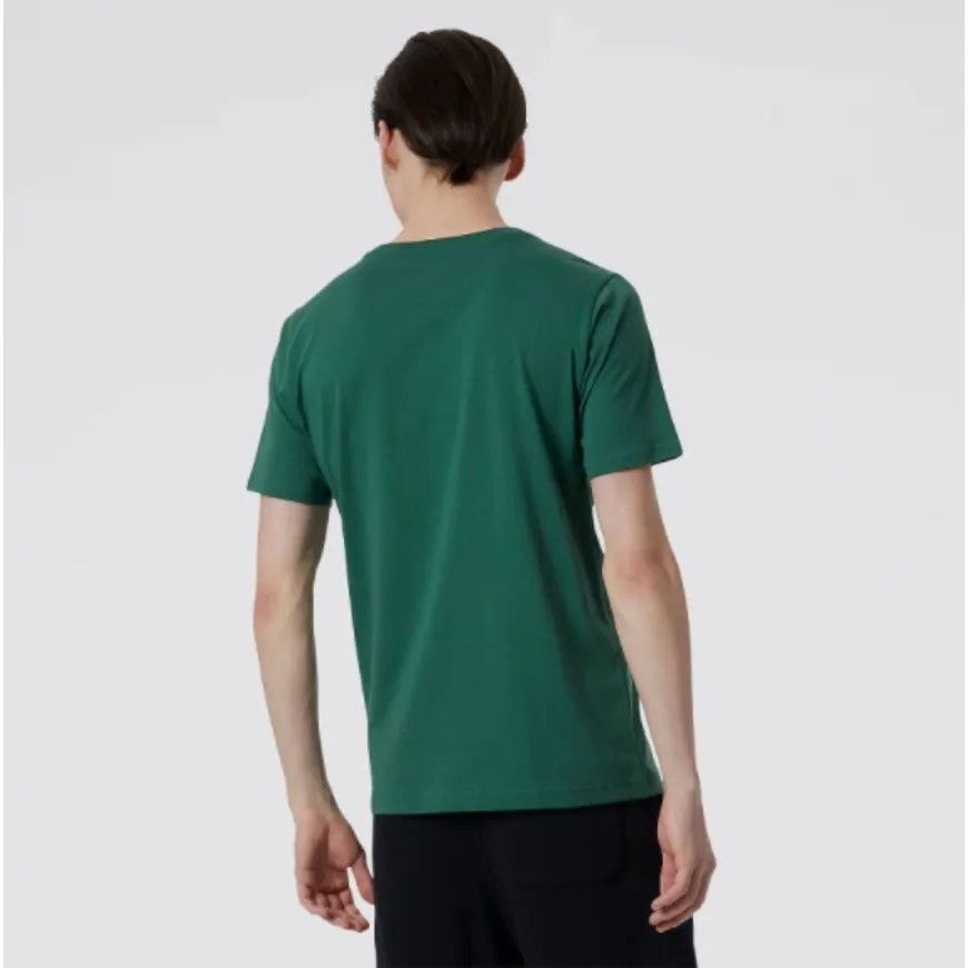 New Balance Essential Stacked Men Lifestyle T-Shirt Team Forest Green
