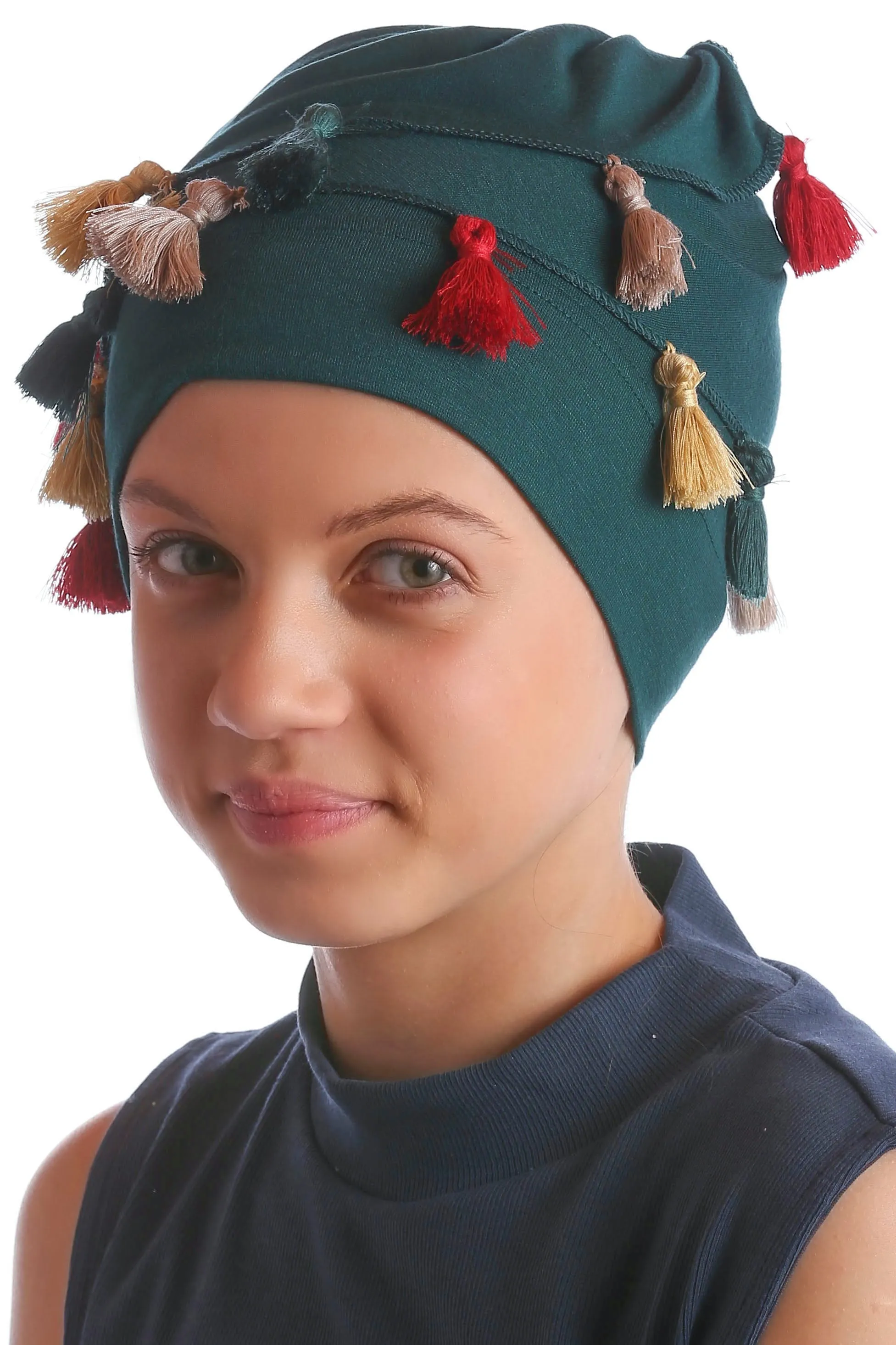 No Tie Bandana for Youth with Tassels
